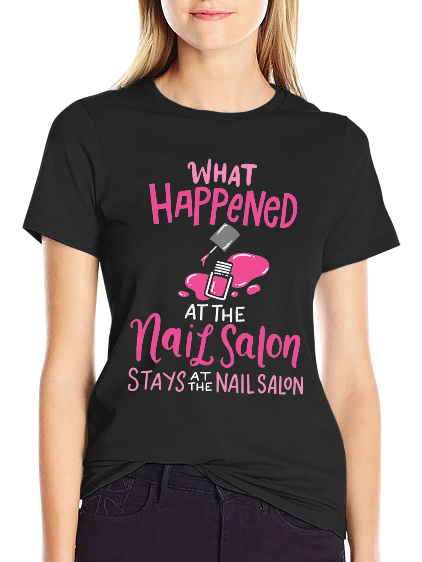 Nail Salon Secret T-Shirt - Pink Graphic Tee