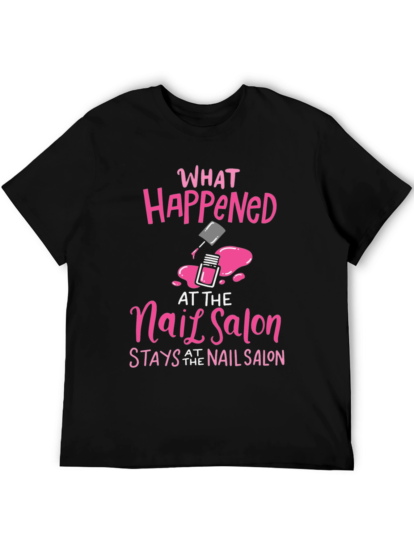 Nail Salon Secret T-Shirt - Pink Graphic Tee