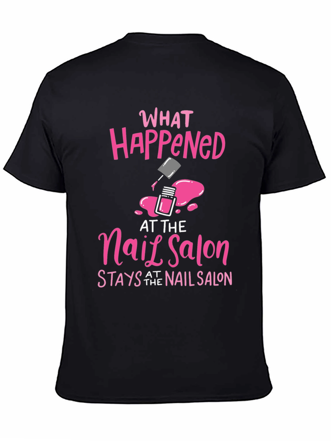 Nail Salon Secret T-Shirt - Pink Graphic Tee