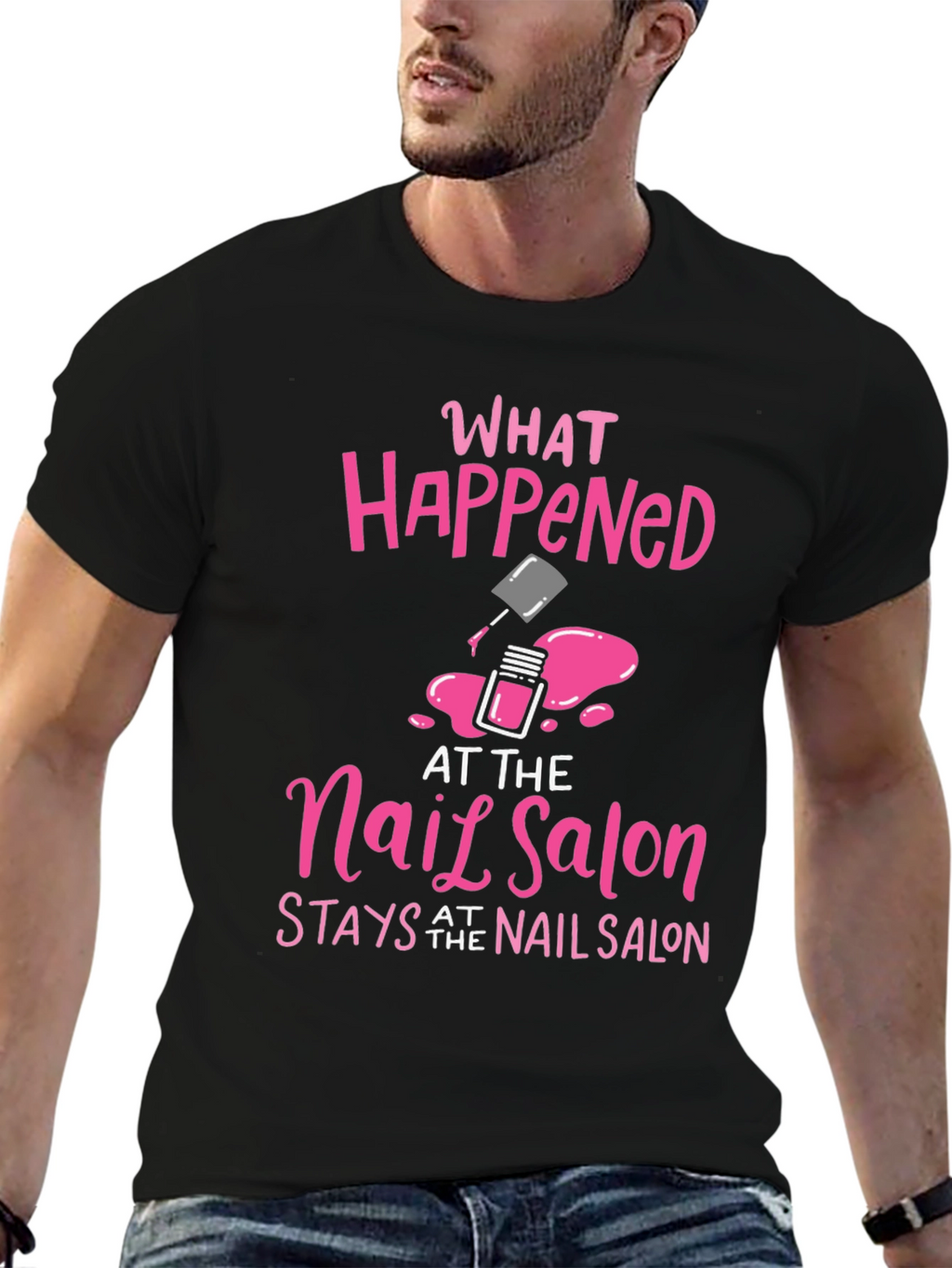 Nail Salon Secret T-Shirt - Pink Graphic Tee
