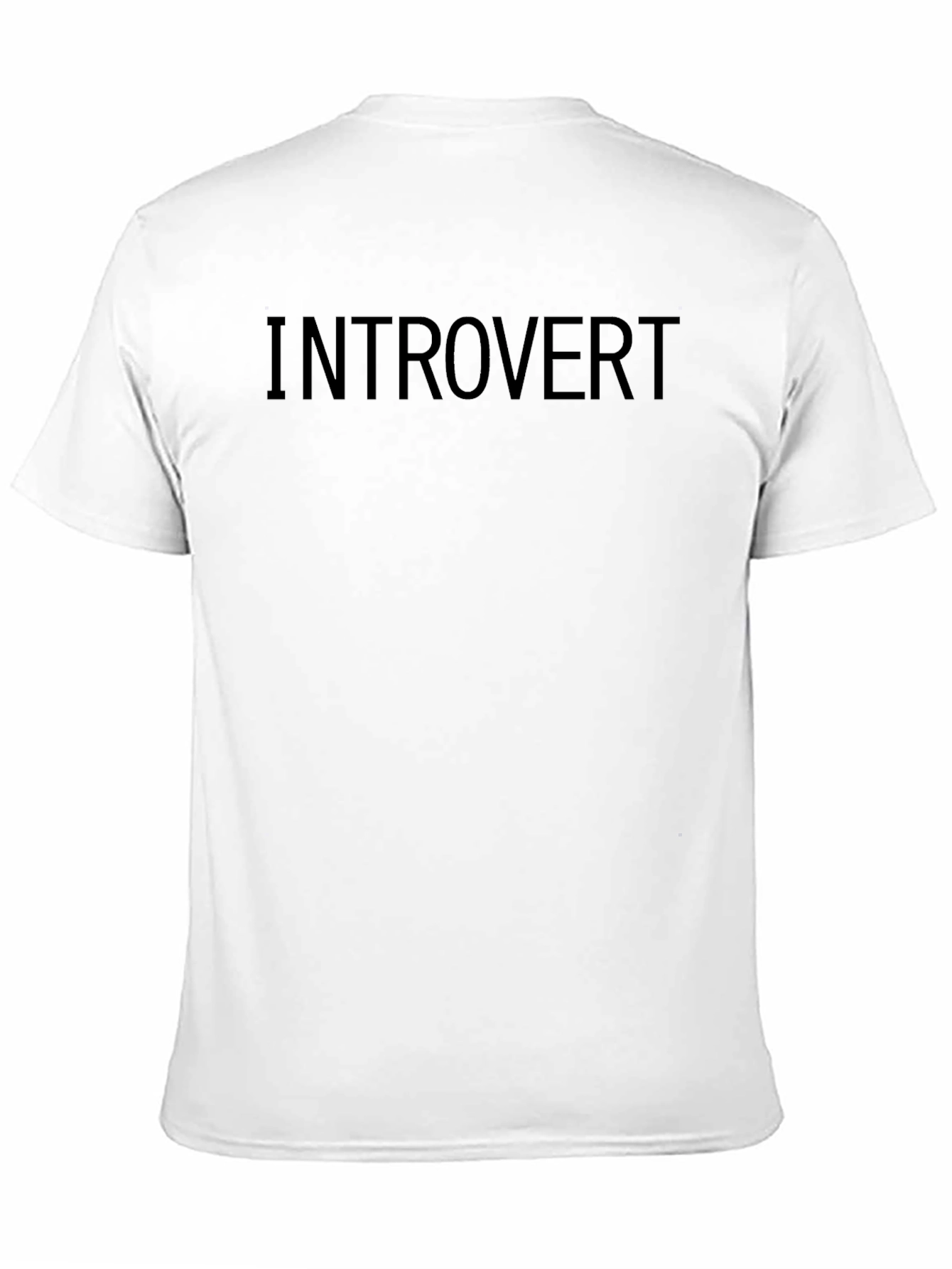 Introvert Black T-Shirt - Soft Cotton Crew Neck Tee