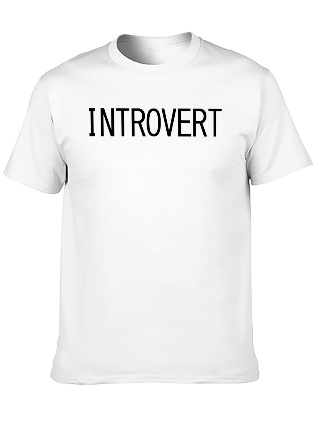 Introvert Black T-Shirt - Soft Cotton Crew Neck Tee