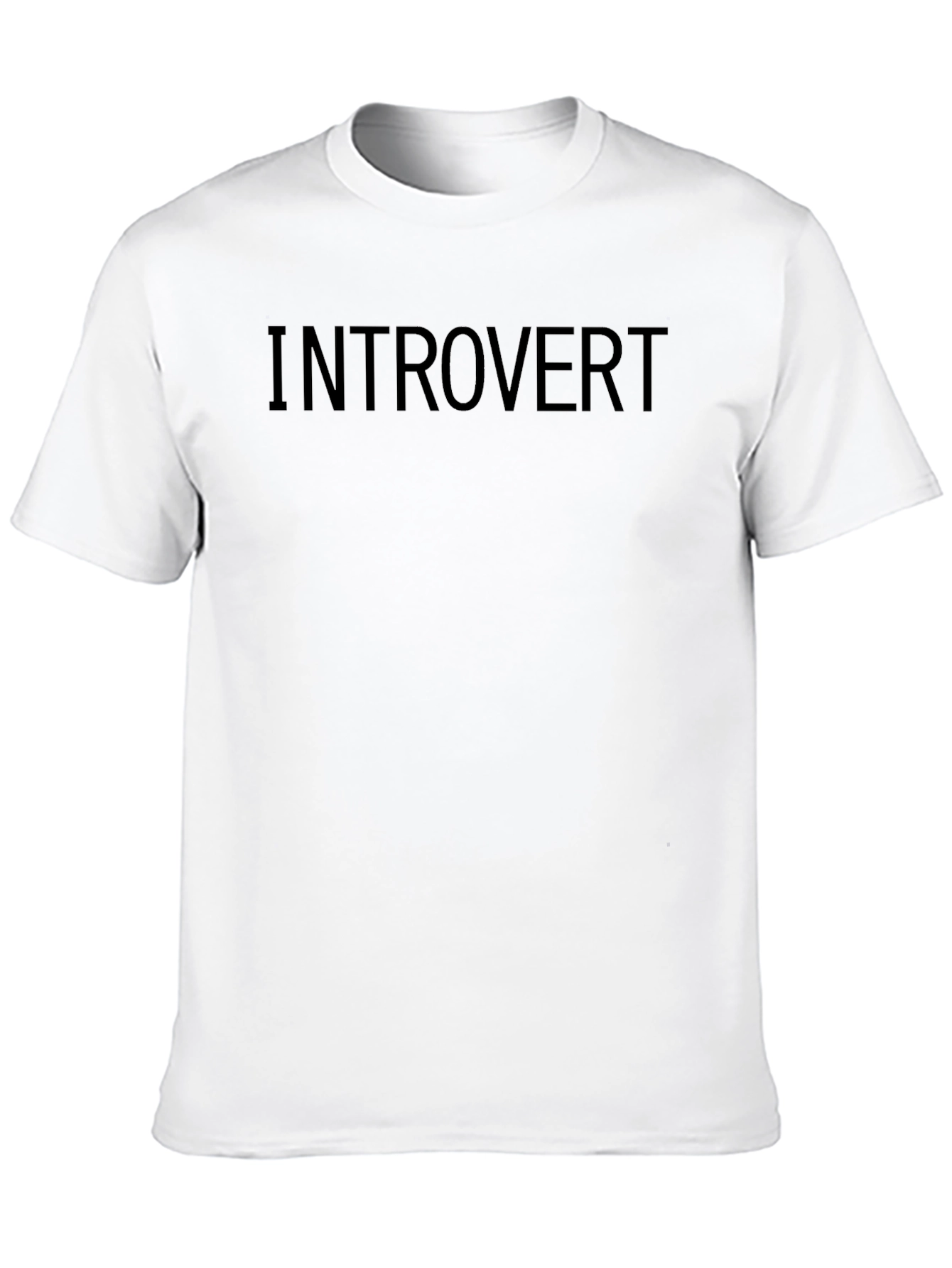 Introvert Black T-Shirt - Soft Cotton Crew Neck Tee