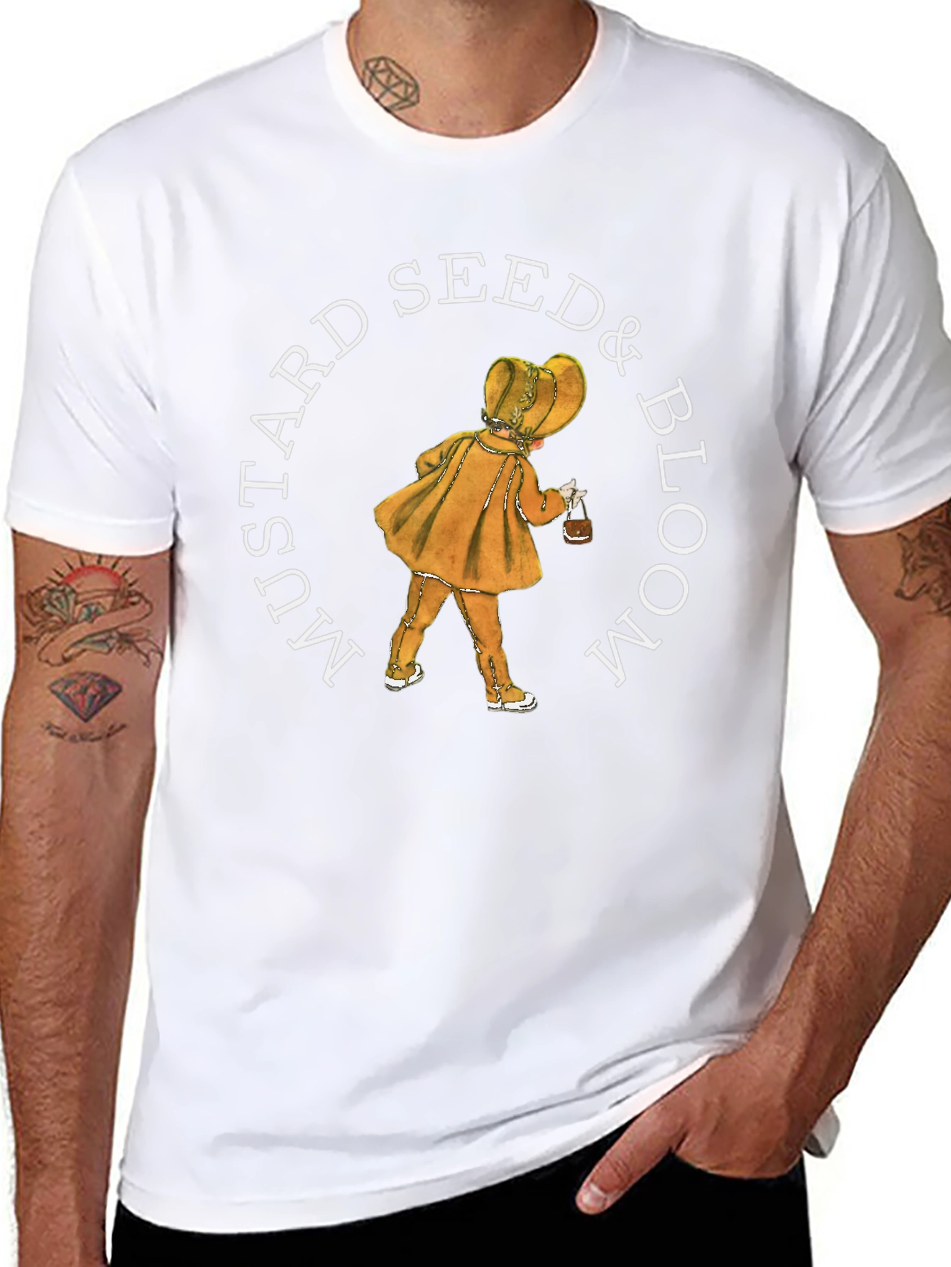 Mustard Seed & Bloom T-Shirt - Unique Graphic Tee