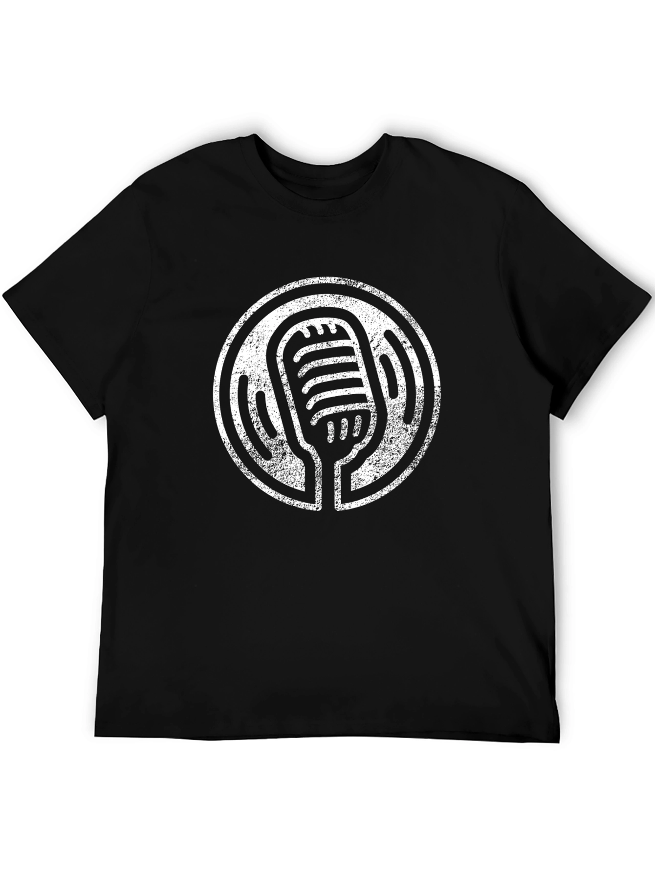 Vintage Microphone Graphic T-Shirt - Classic Style