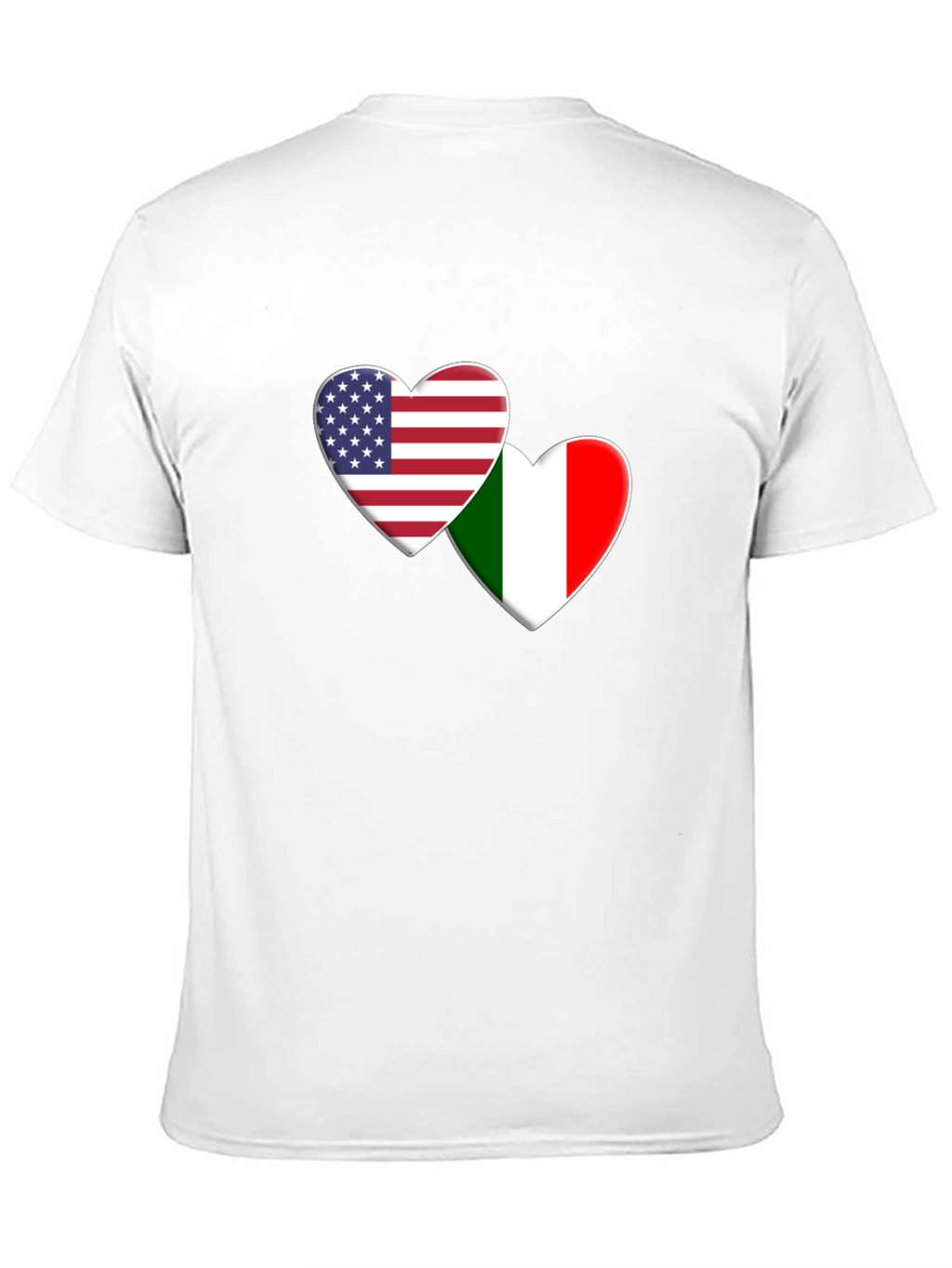 USA Italy Flag Heart T-Shirt