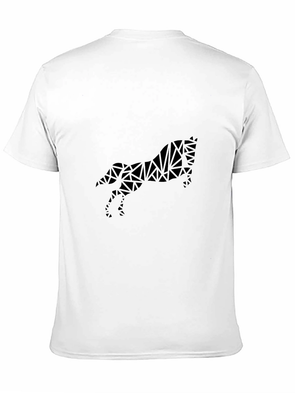 Geometric Horse Graphic Black T-Shirt