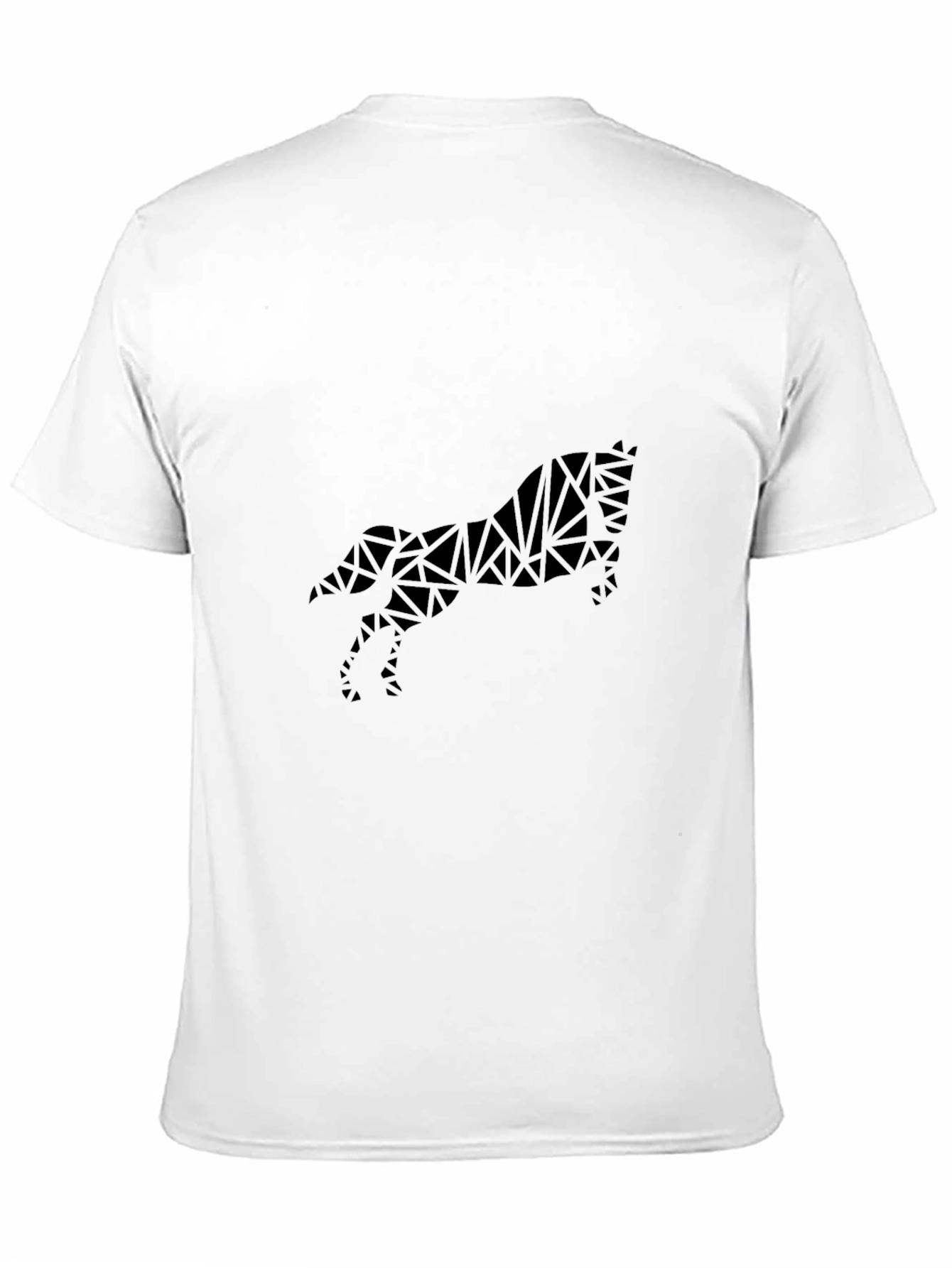 Geometric Horse Graphic Black T-Shirt