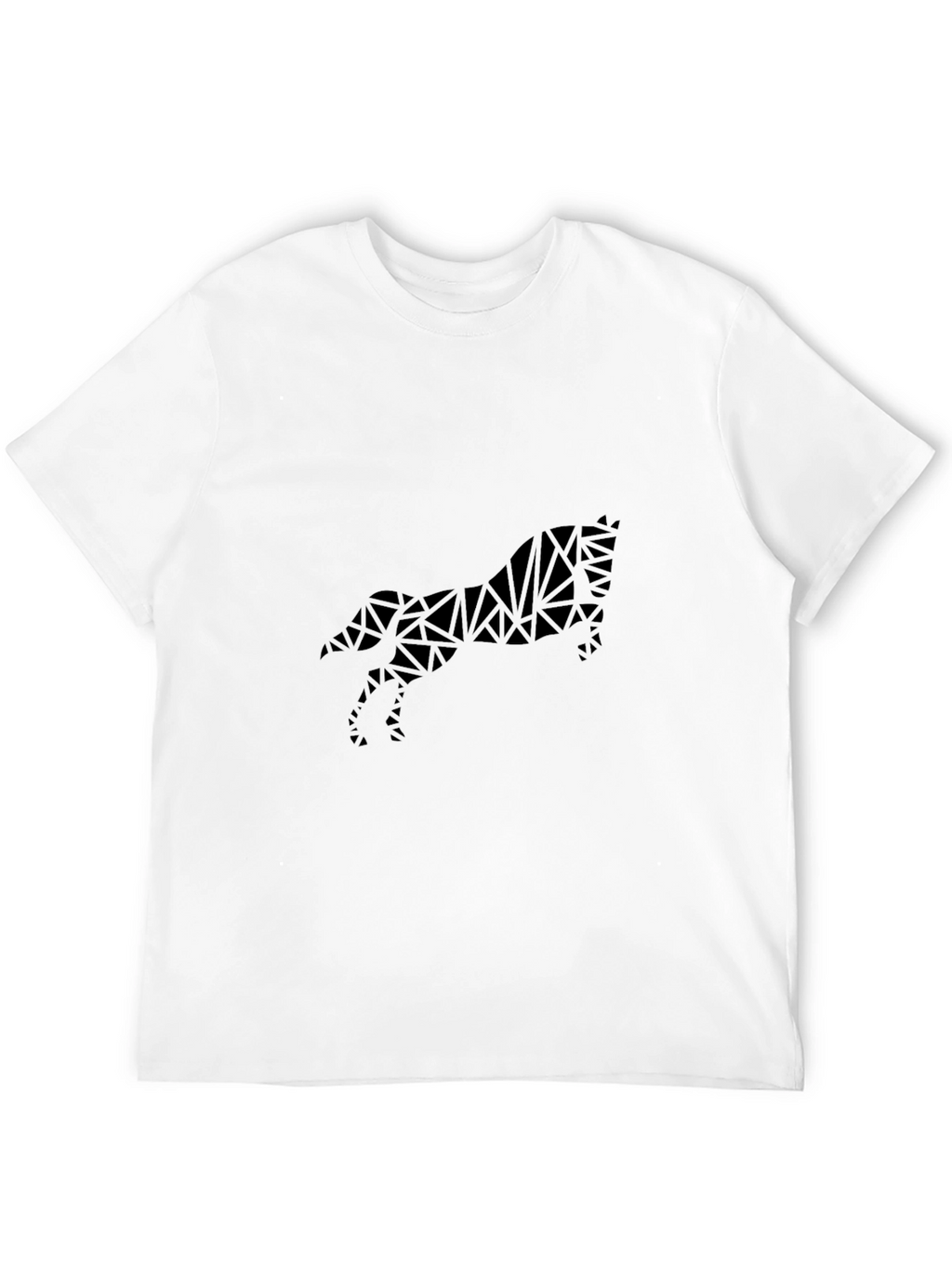 Geometric Horse Graphic Black T-Shirt