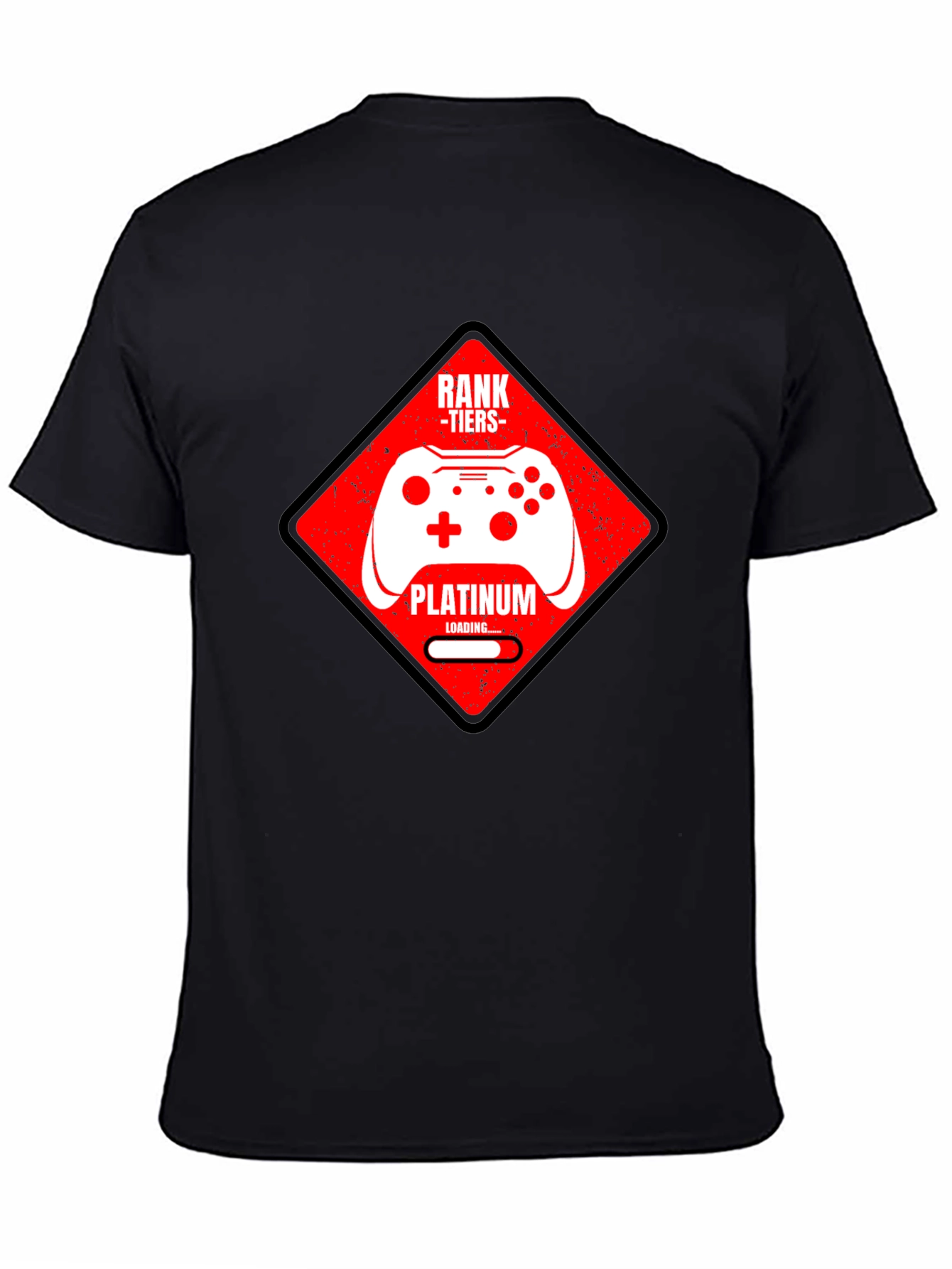 Rank Tiers Platinum Gamer T-Shirt - Black