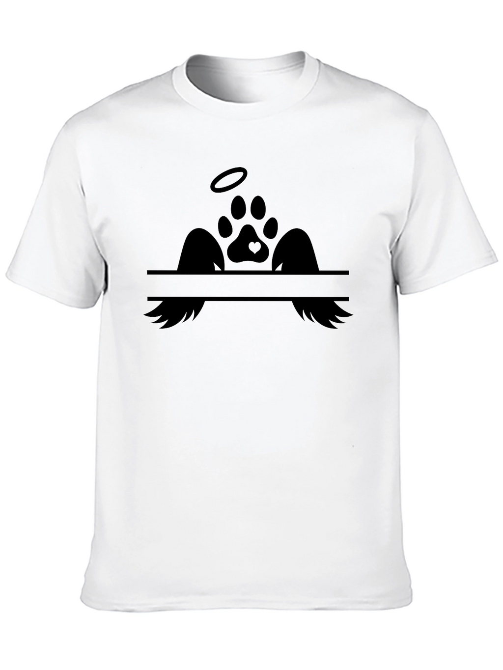 Angel Pet Paw Print Memorial T-Shirt