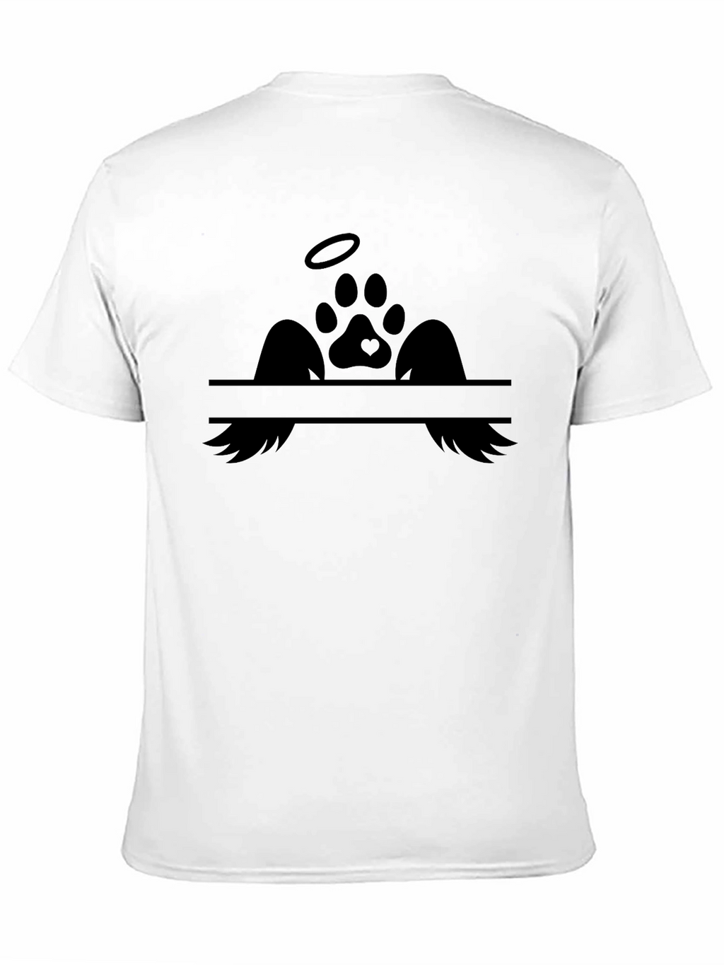 Angel Pet Paw Print Memorial T-Shirt