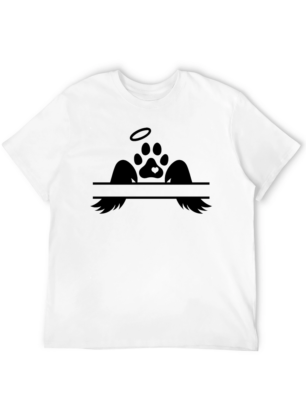 Angel Pet Paw Print Memorial T-Shirt