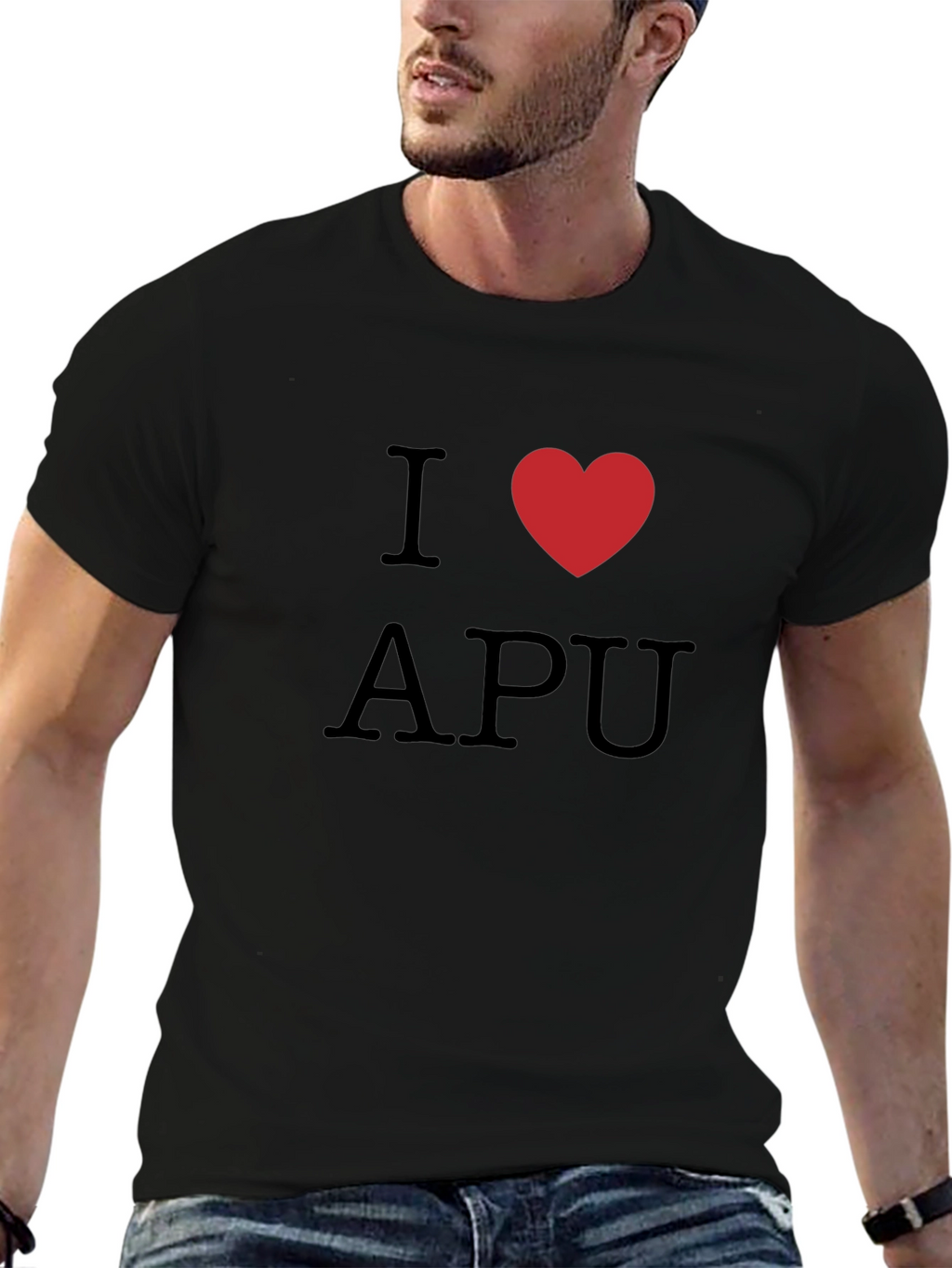 I Love APU Black T-Shirt
