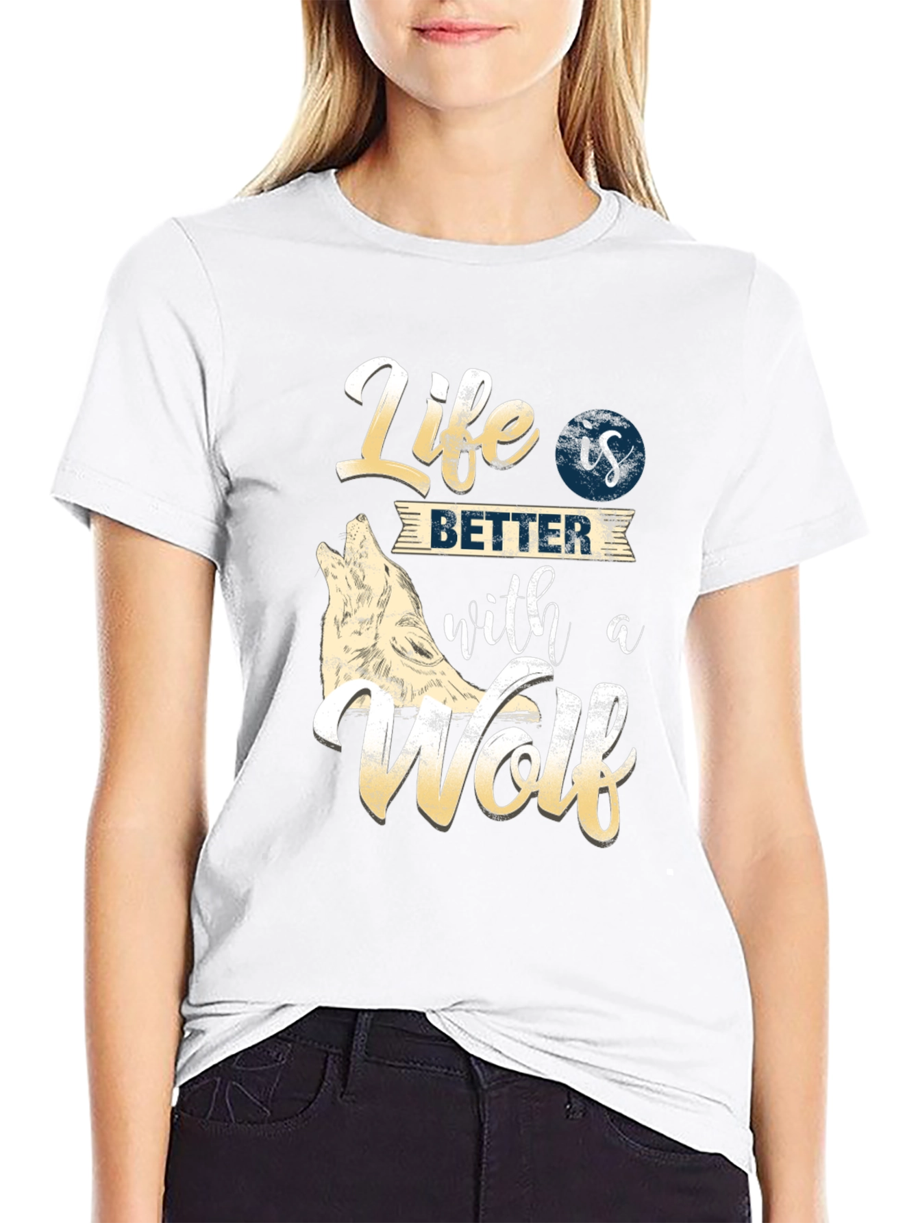 Life is Better with a Wolf T-Shirt