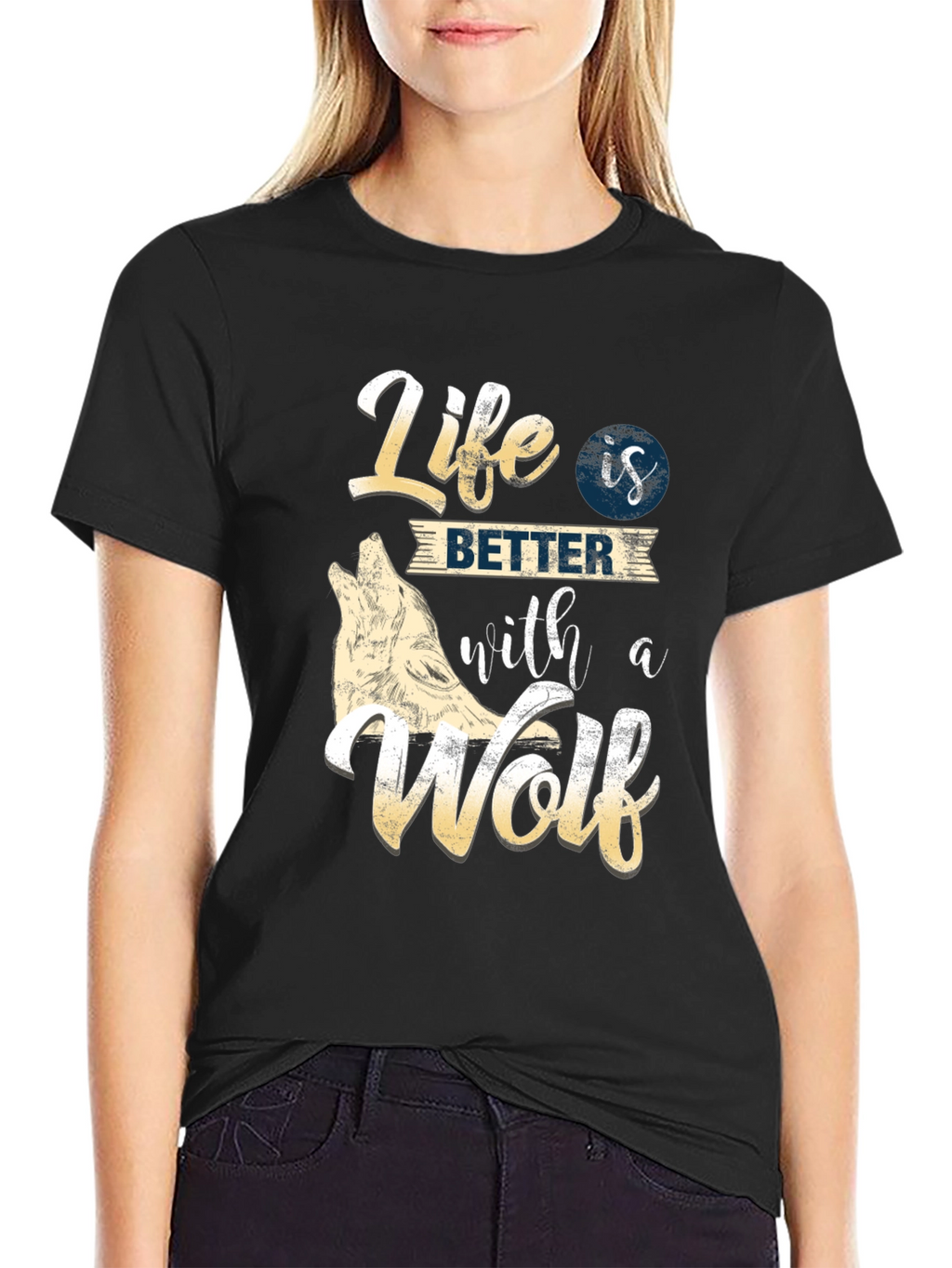 Life is Better with a Wolf T-Shirt