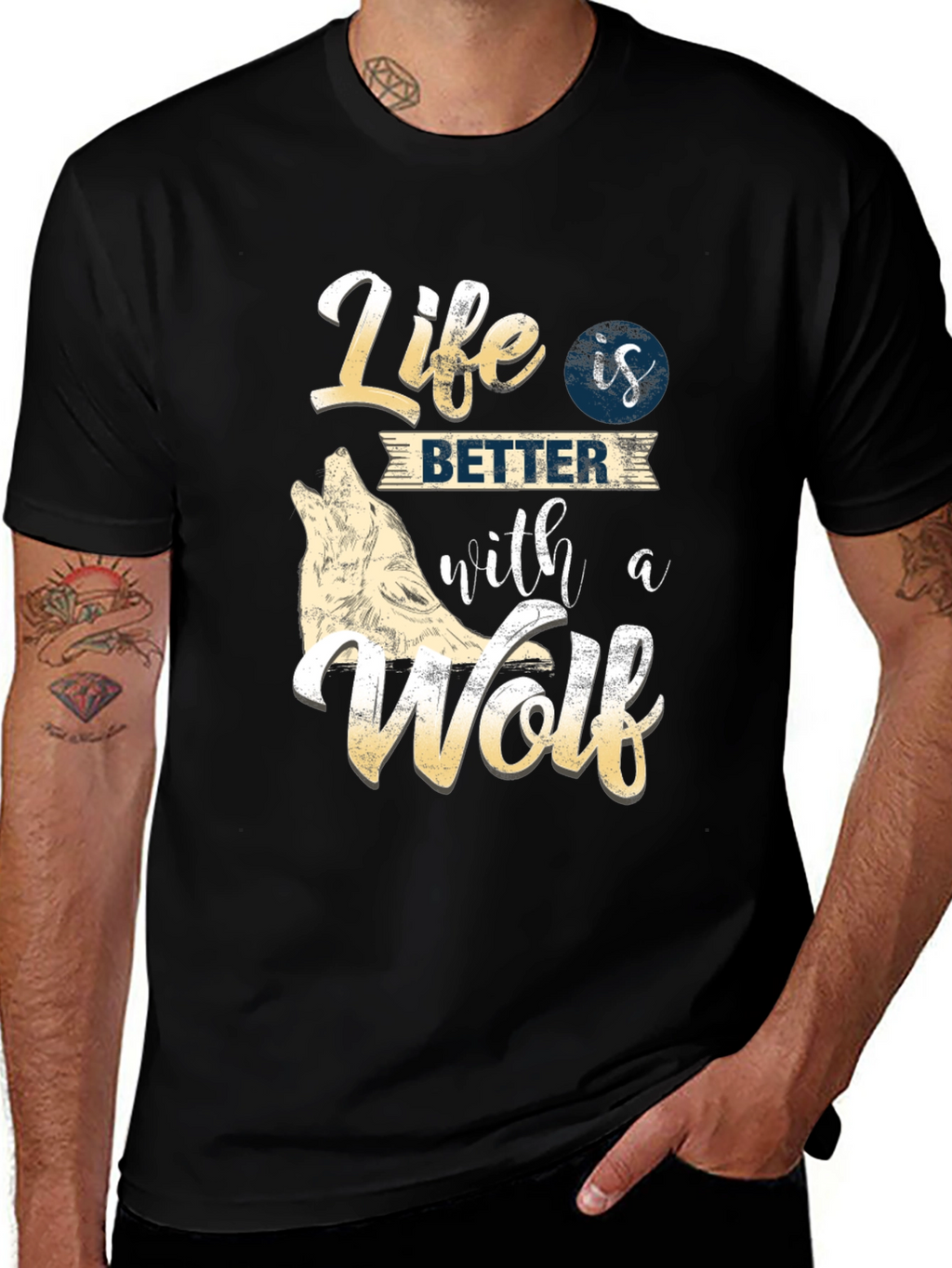 Life is Better with a Wolf T-Shirt