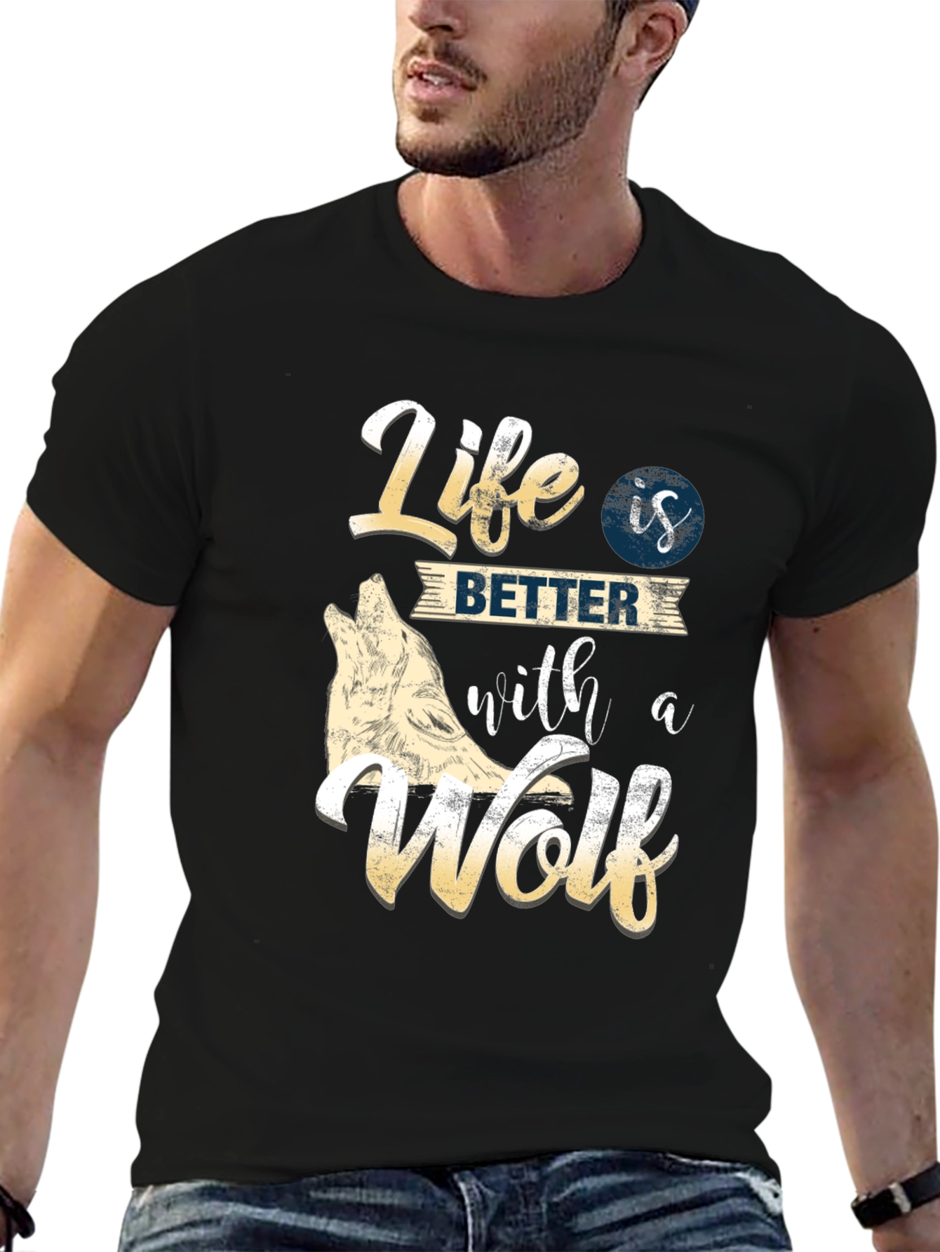 Life is Better with a Wolf T-Shirt