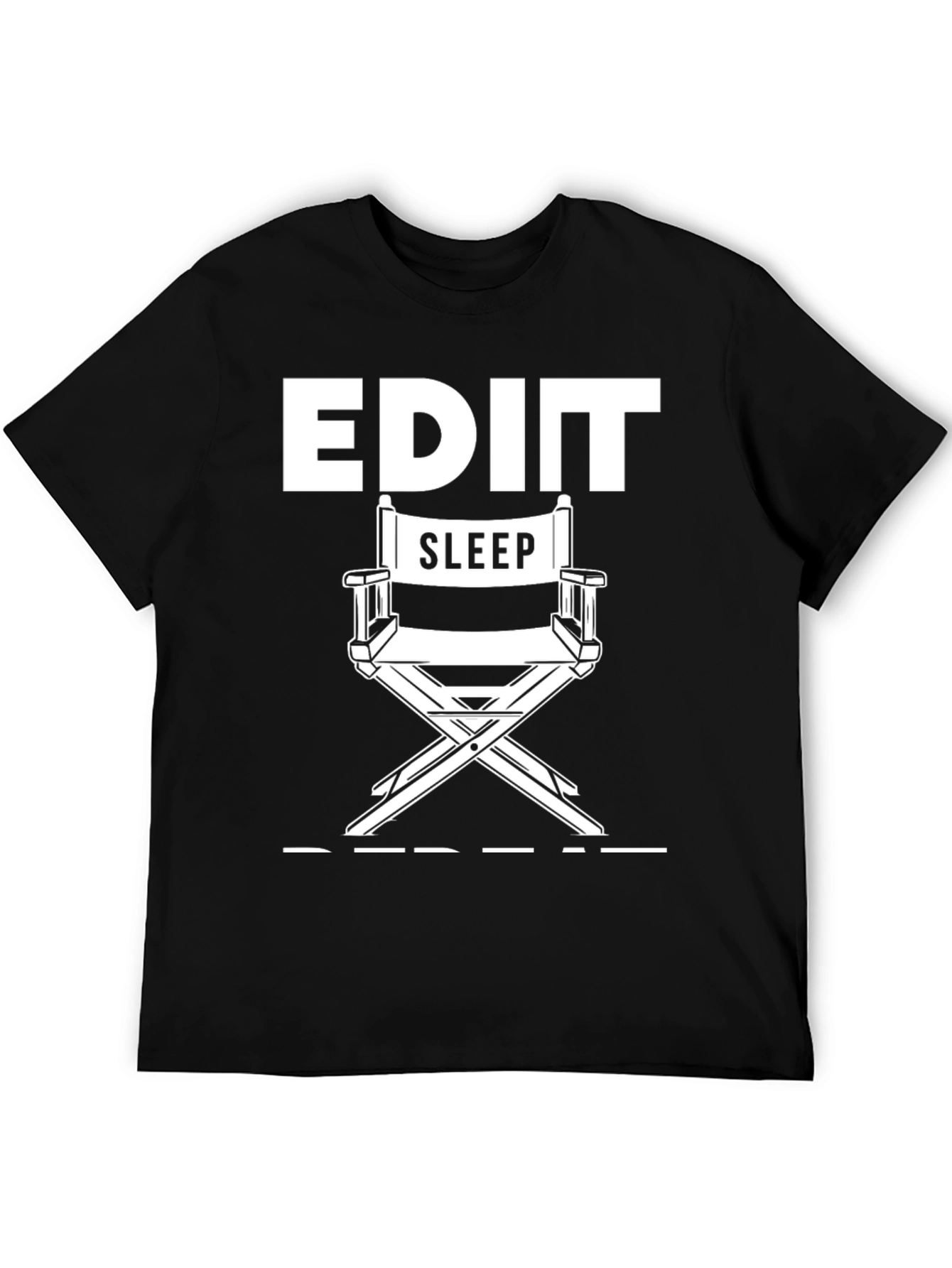 Edit Sleep Repeat Black Graphic T-Shirt