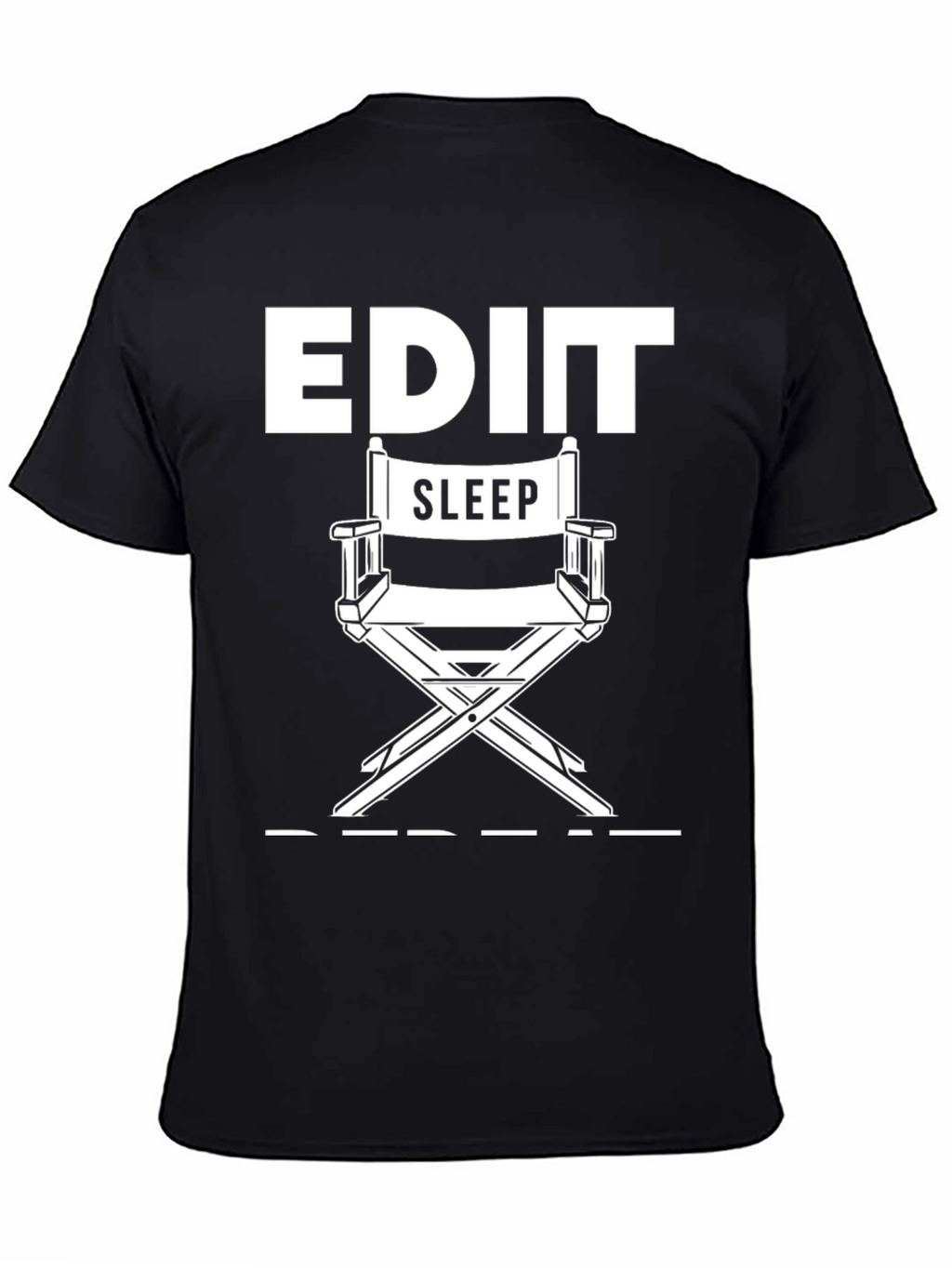 Edit Sleep Repeat Black Graphic T-Shirt