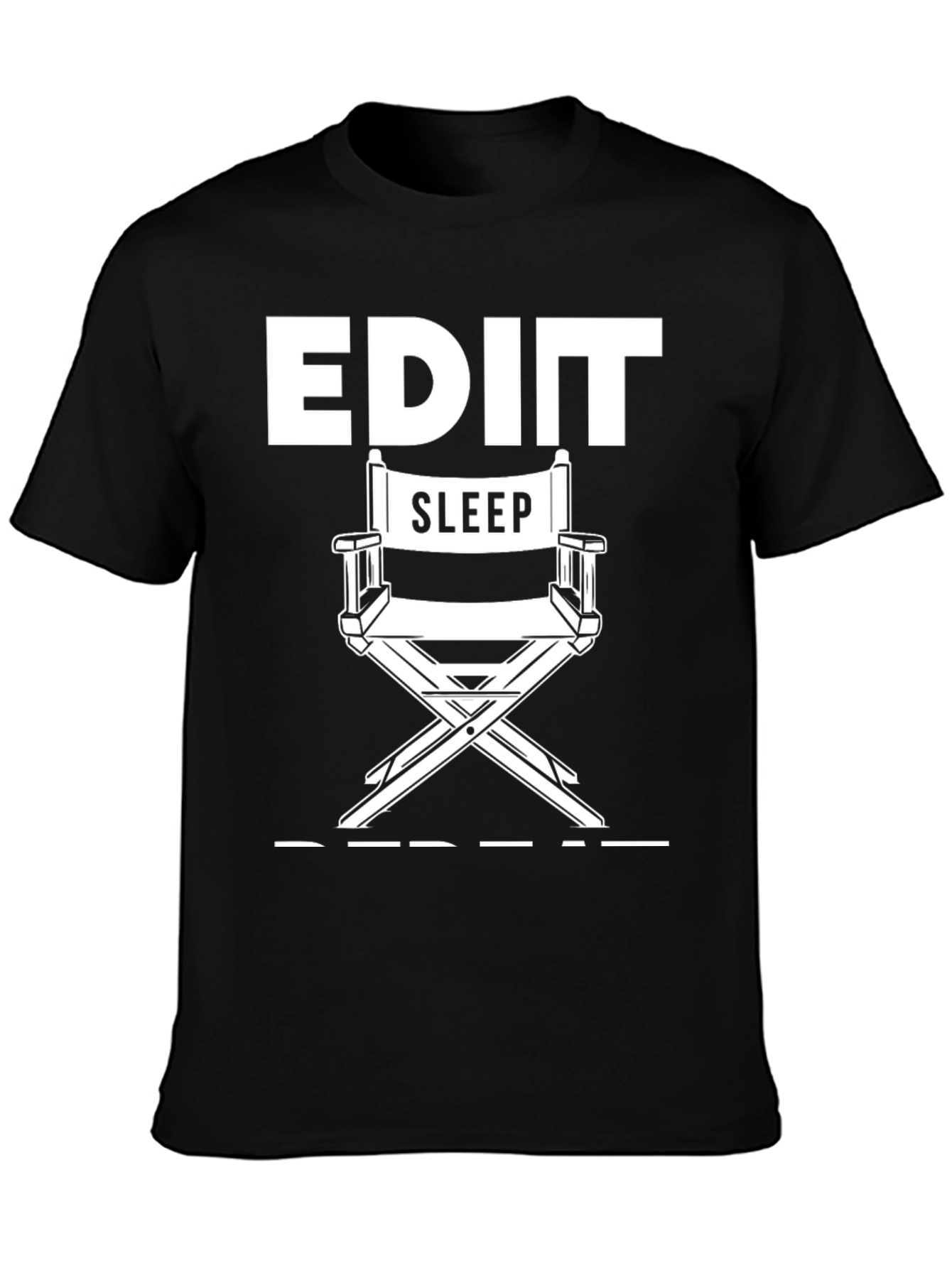 Edit Sleep Repeat Black Graphic T-Shirt