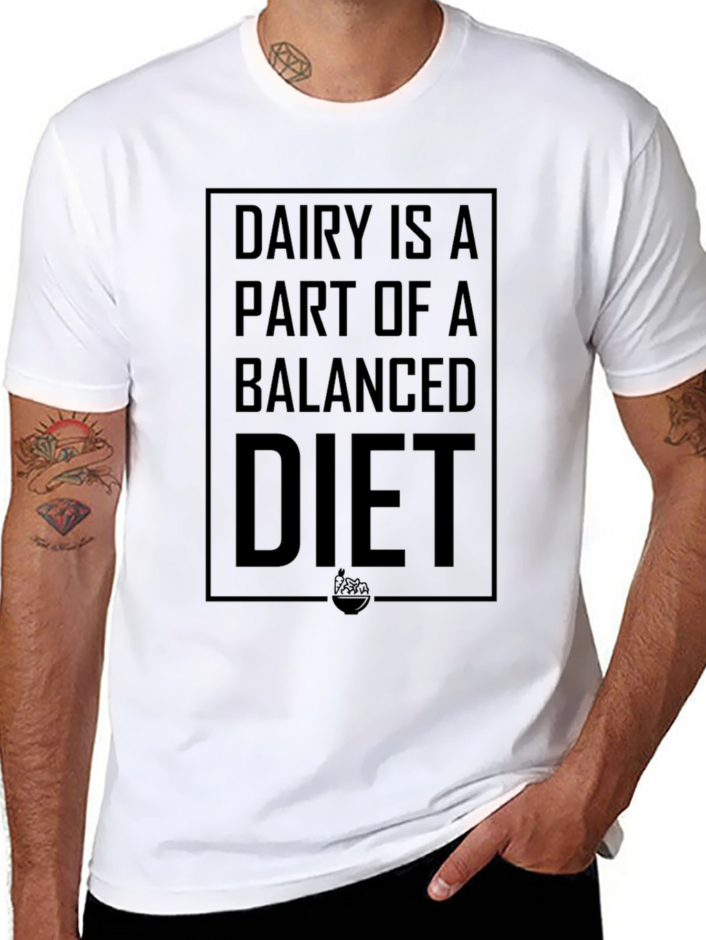 Dairy Is A Balanced Diet Graphic T-Shirt