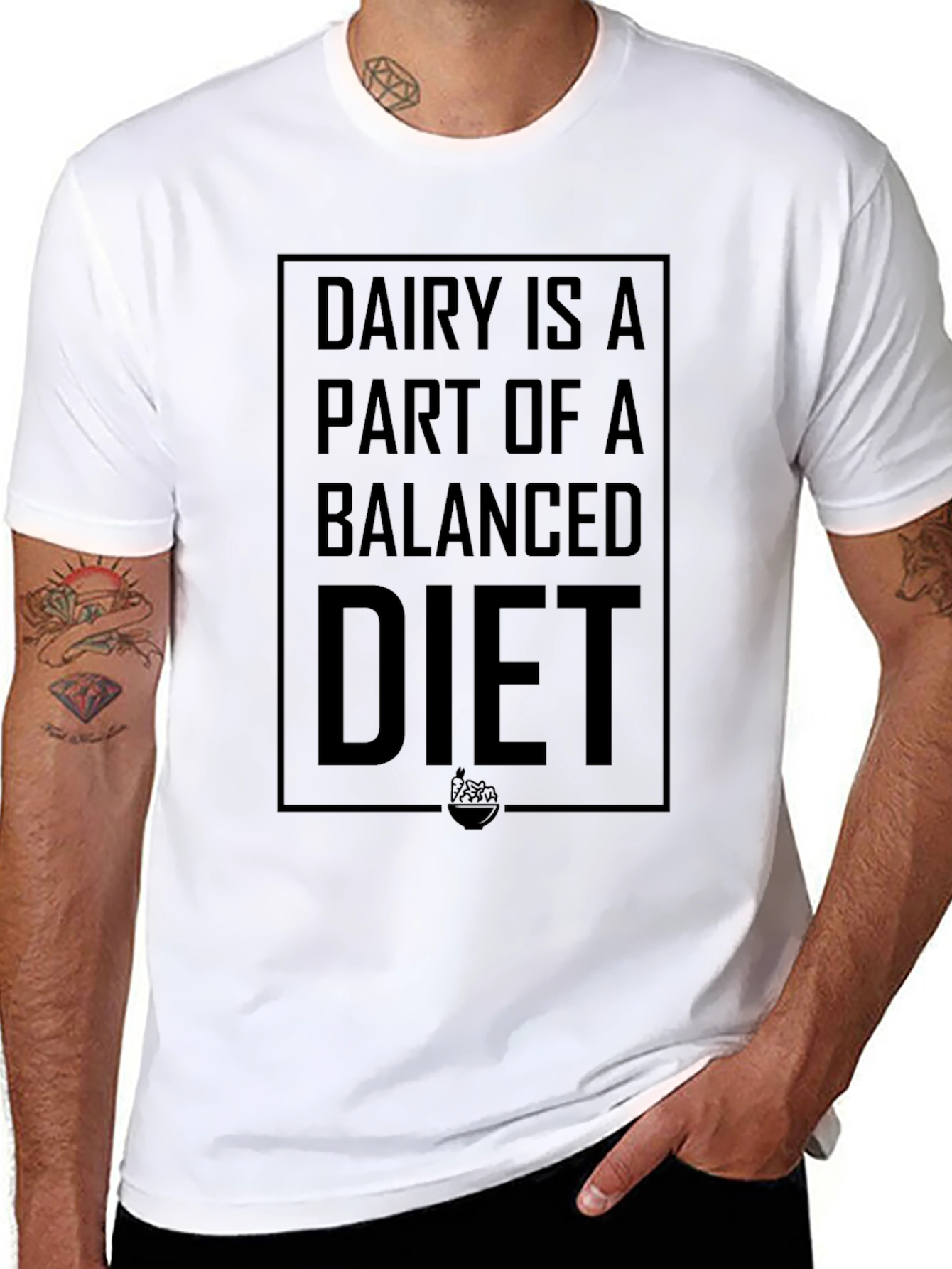 Dairy Is A Balanced Diet Graphic T-Shirt