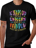 16th Birthday Unicorn Rainbow T-Shirt