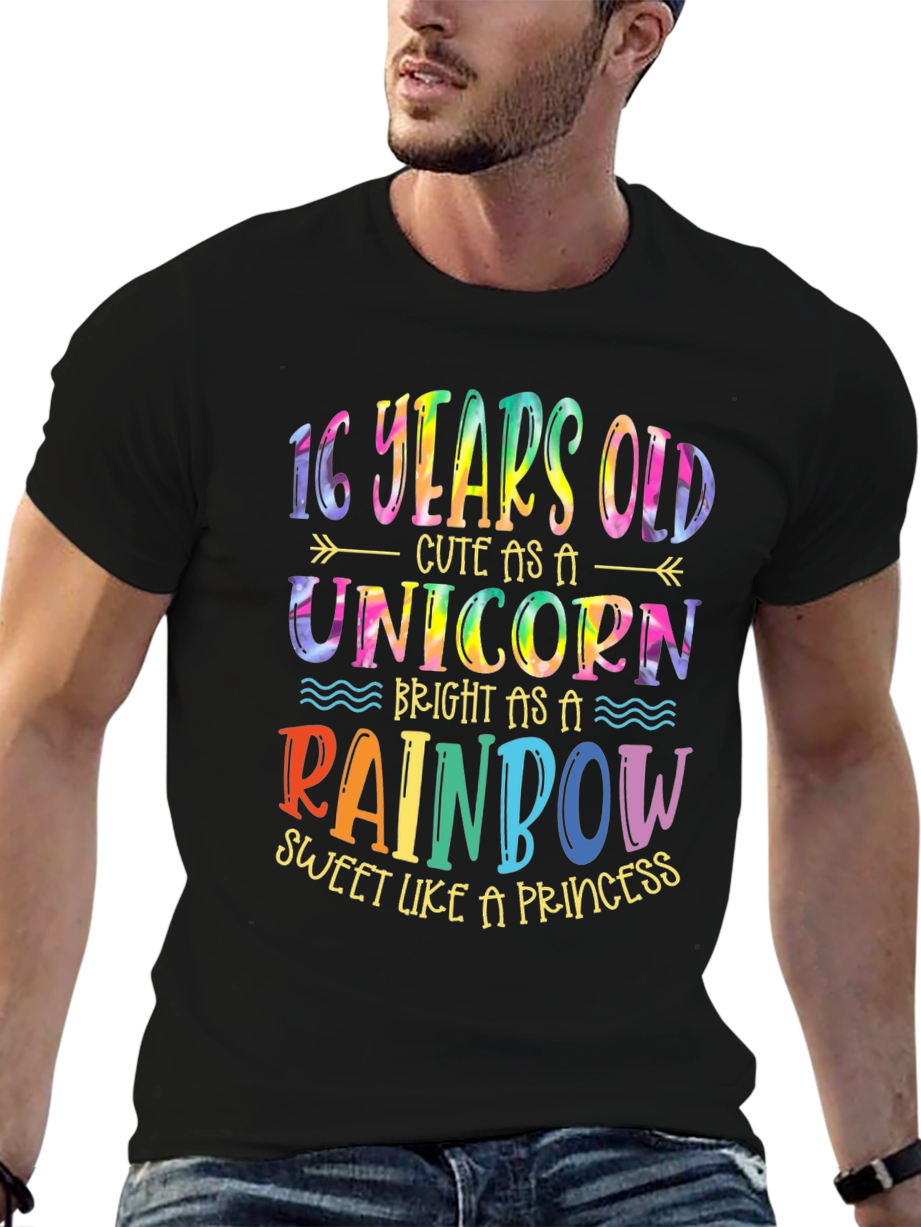 16th Birthday Unicorn Rainbow T-Shirt