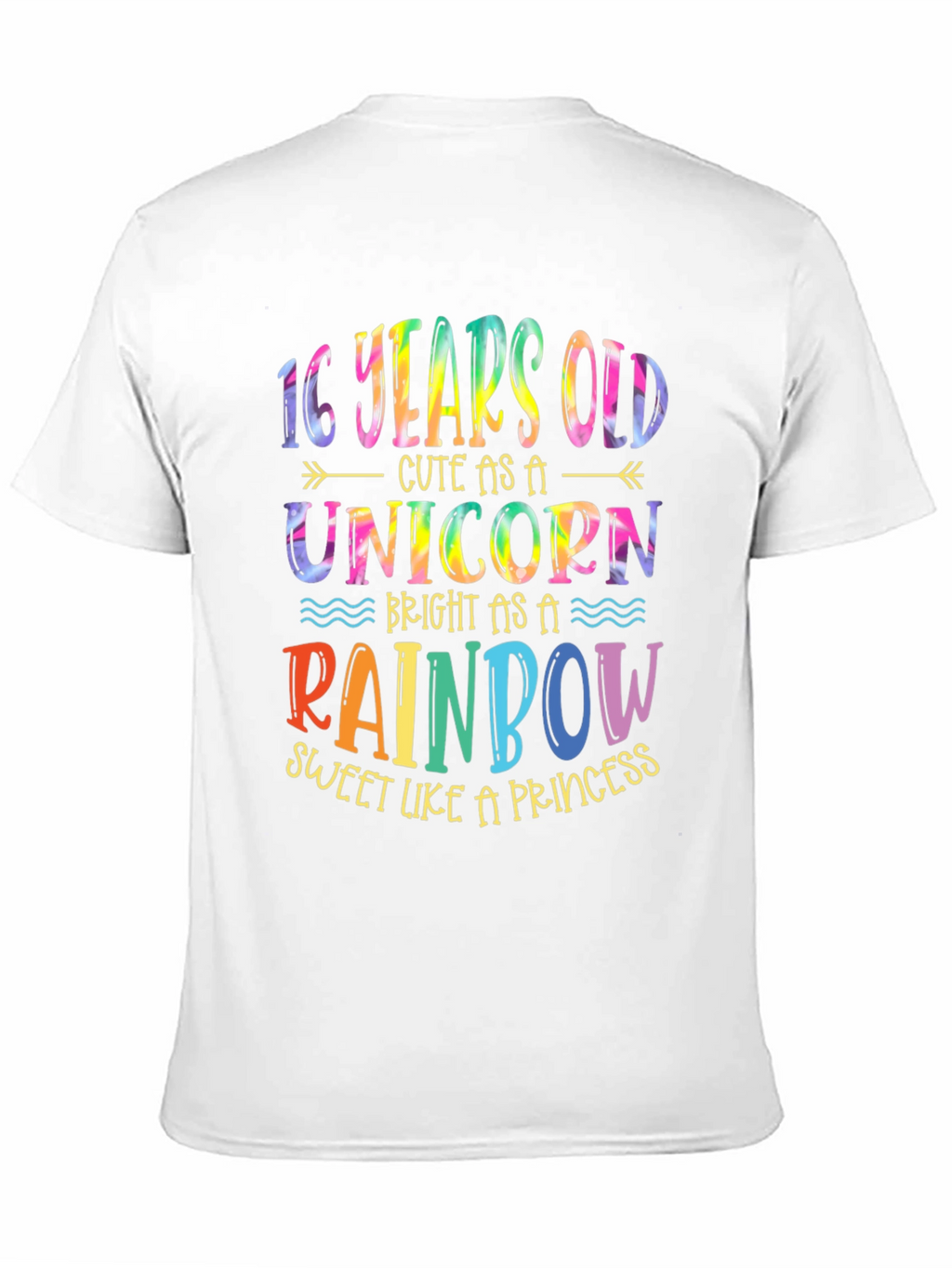 16th Birthday Unicorn Rainbow T-Shirt
