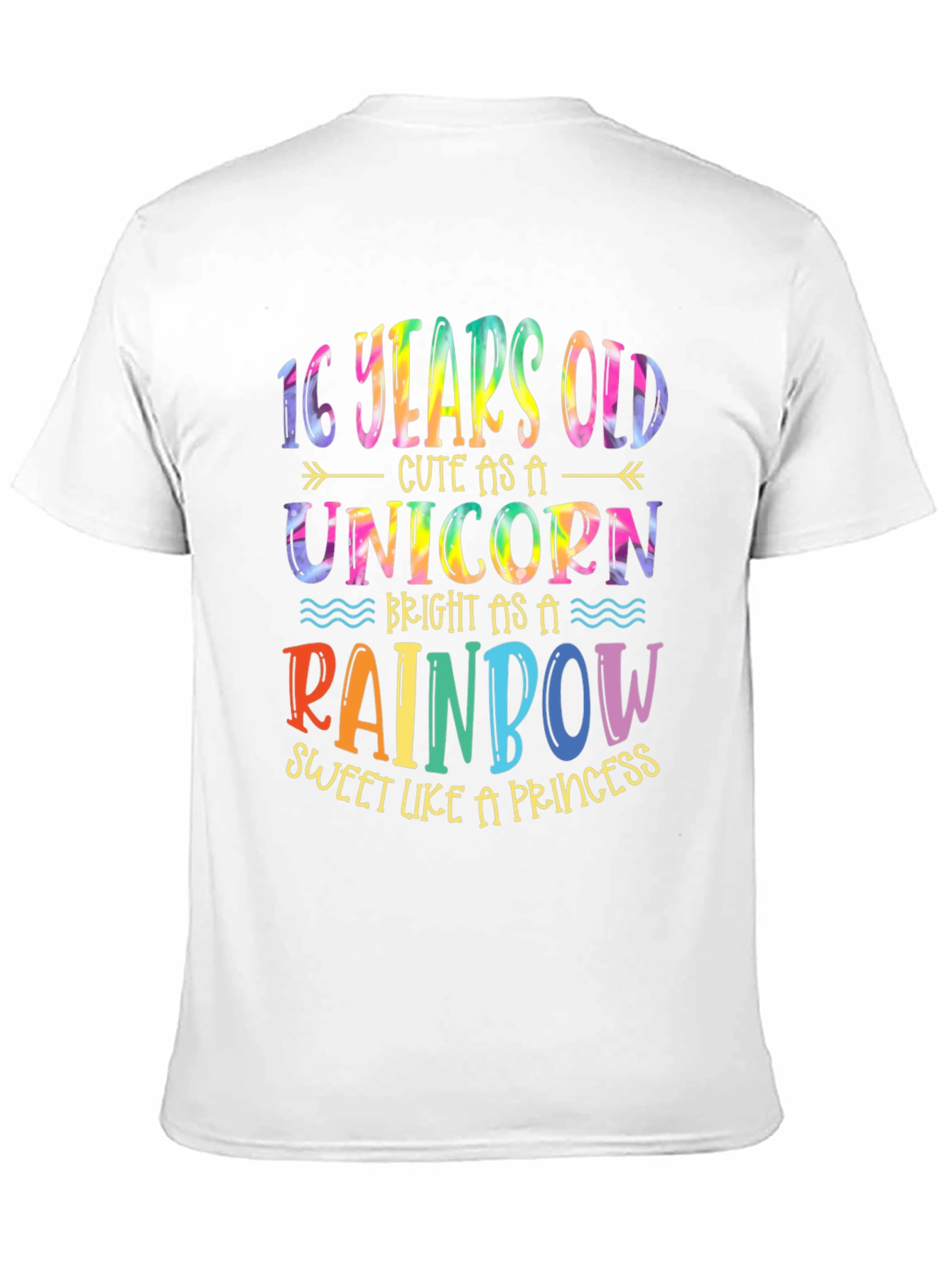 16th Birthday Unicorn Rainbow T-Shirt