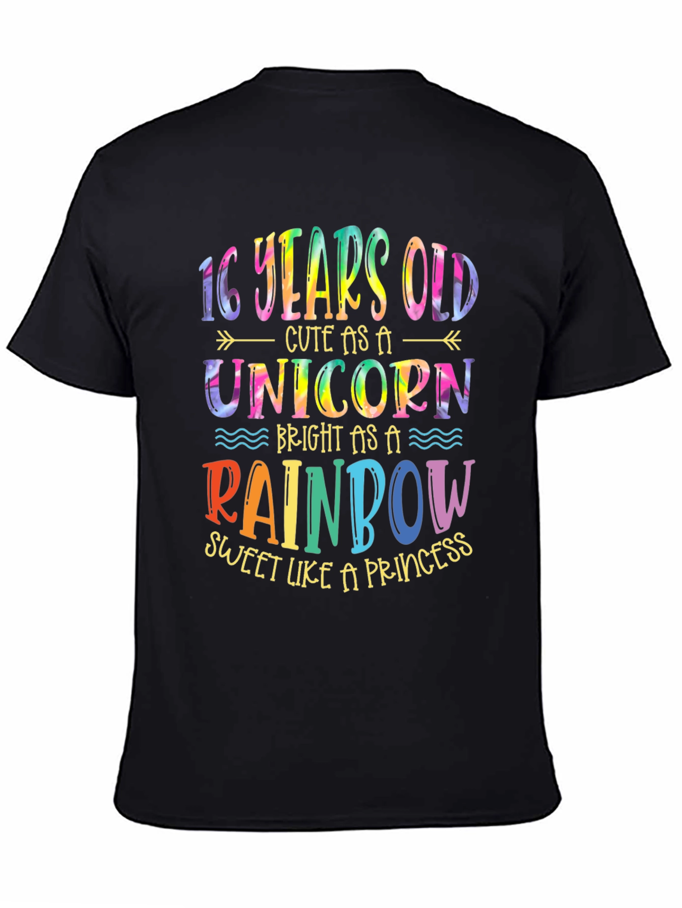 16th Birthday Unicorn Rainbow T-Shirt