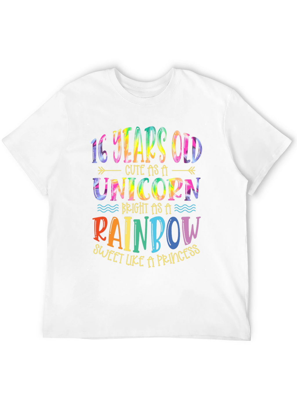 16th Birthday Unicorn Rainbow T-Shirt