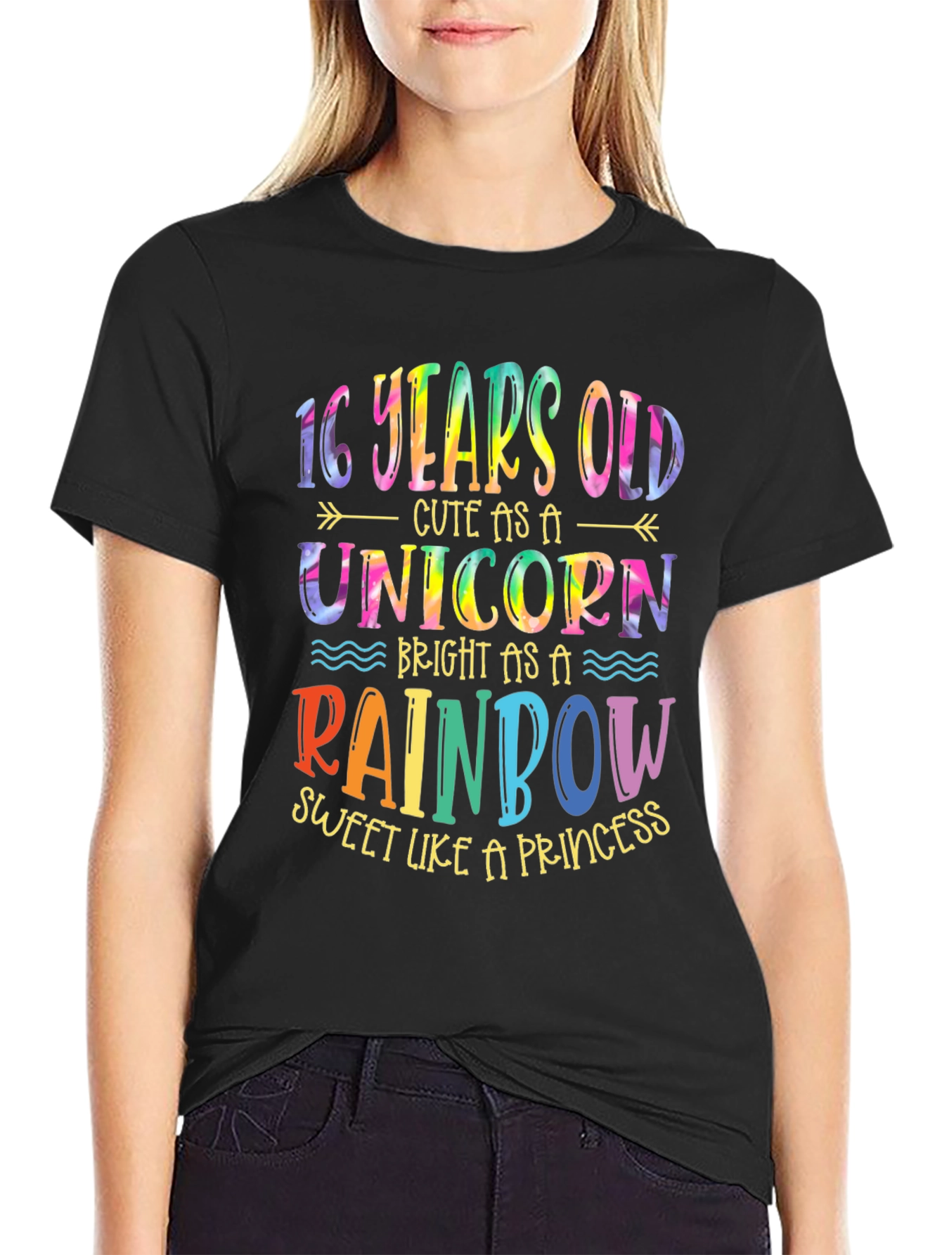 16th Birthday Unicorn Rainbow T-Shirt