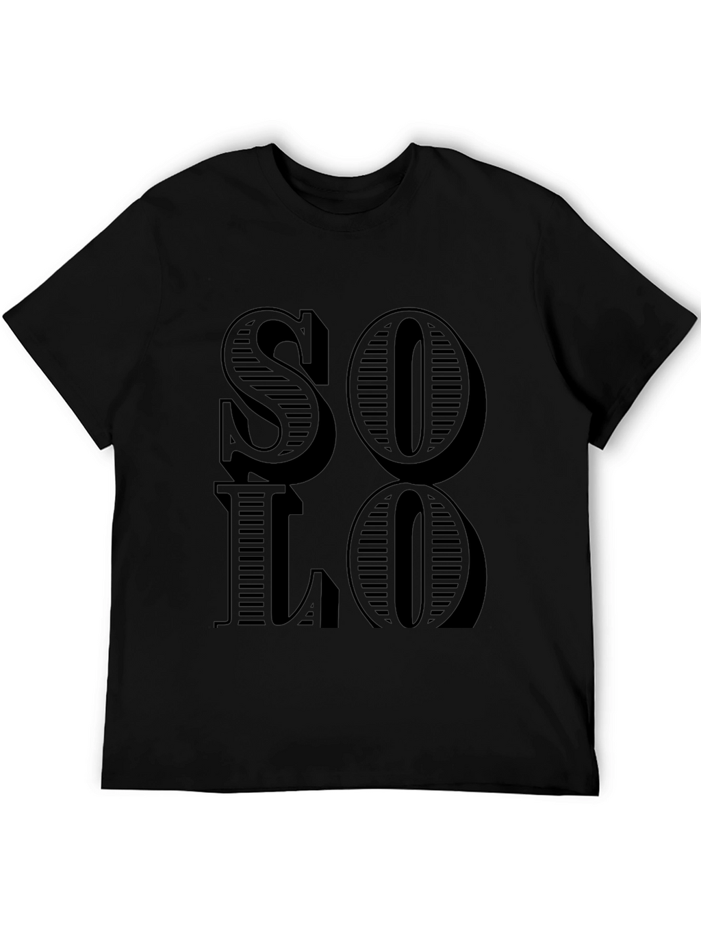 Solo Graphic Print Black T-Shirt