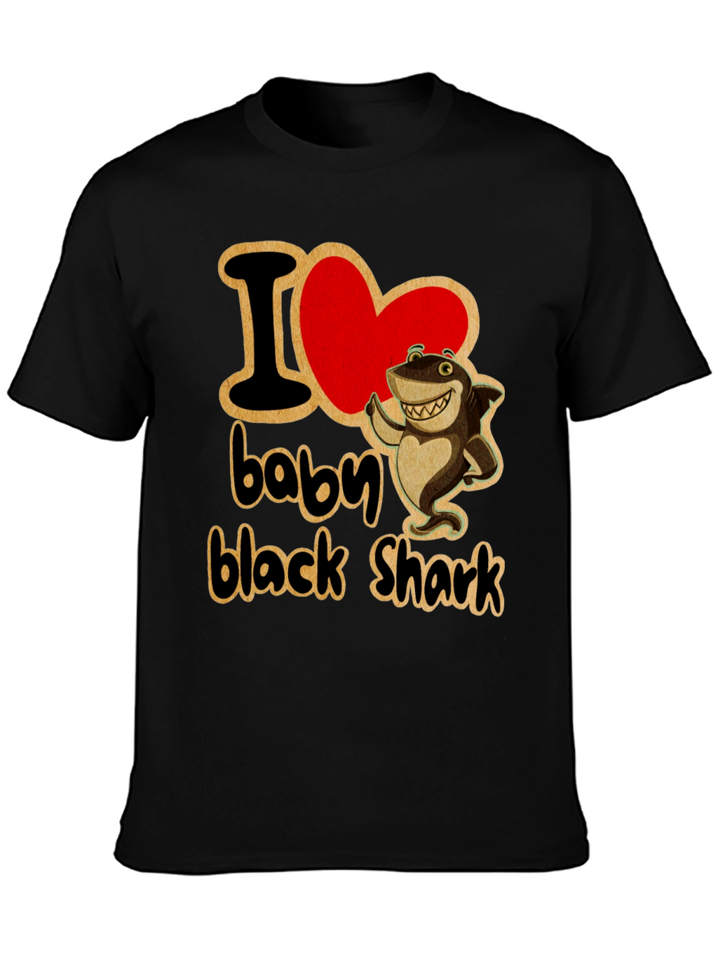 I Love Baby Black Shark T-Shirt