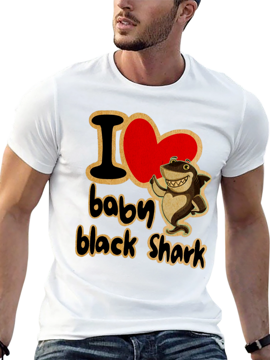 I Love Baby Black Shark T-Shirt