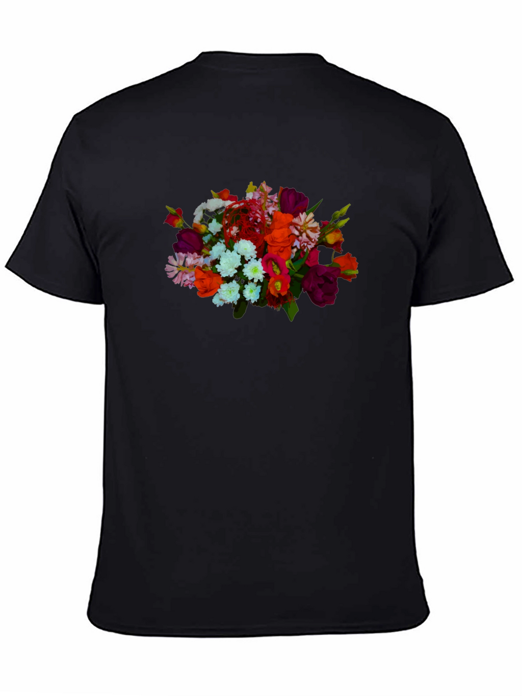 Floral Bouquet Black T-Shirt