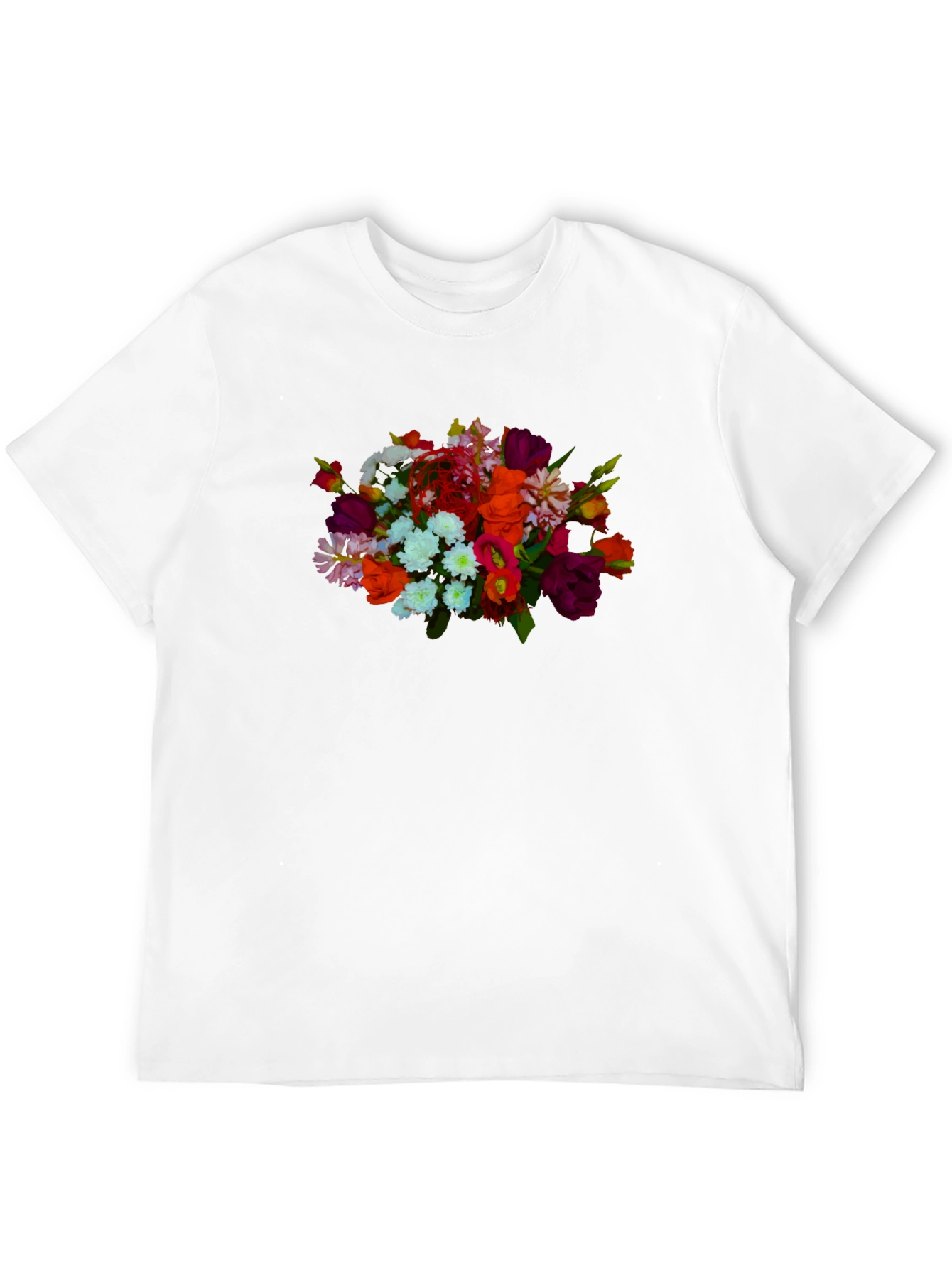 Floral Bouquet Black T-Shirt