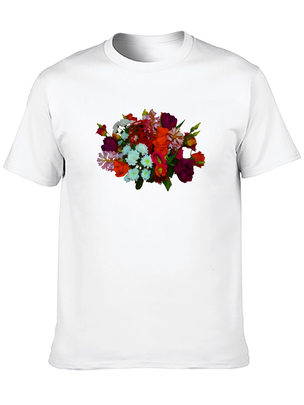 Floral Bouquet Black T-Shirt