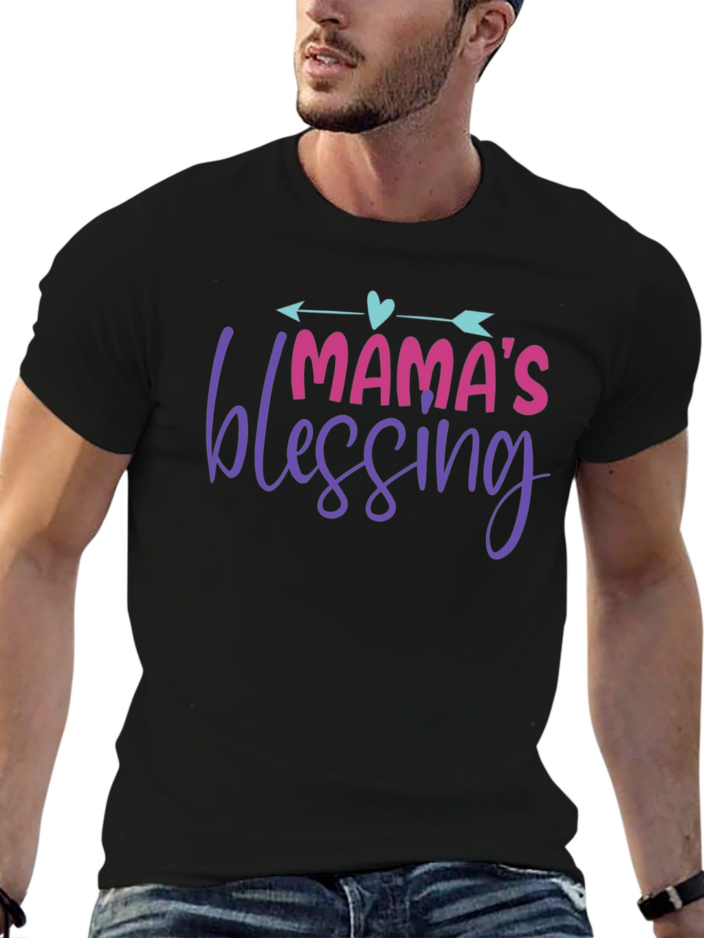 Mamas Blessing T-Shirt - Cute Family Apparel