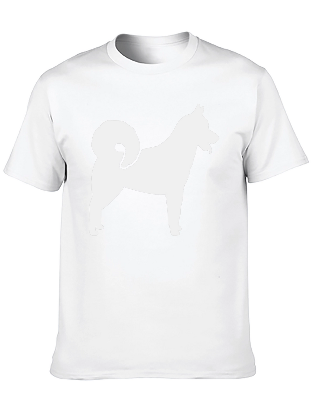 Dog Silhouette Graphic Tee - Black Cotton T-Shirt