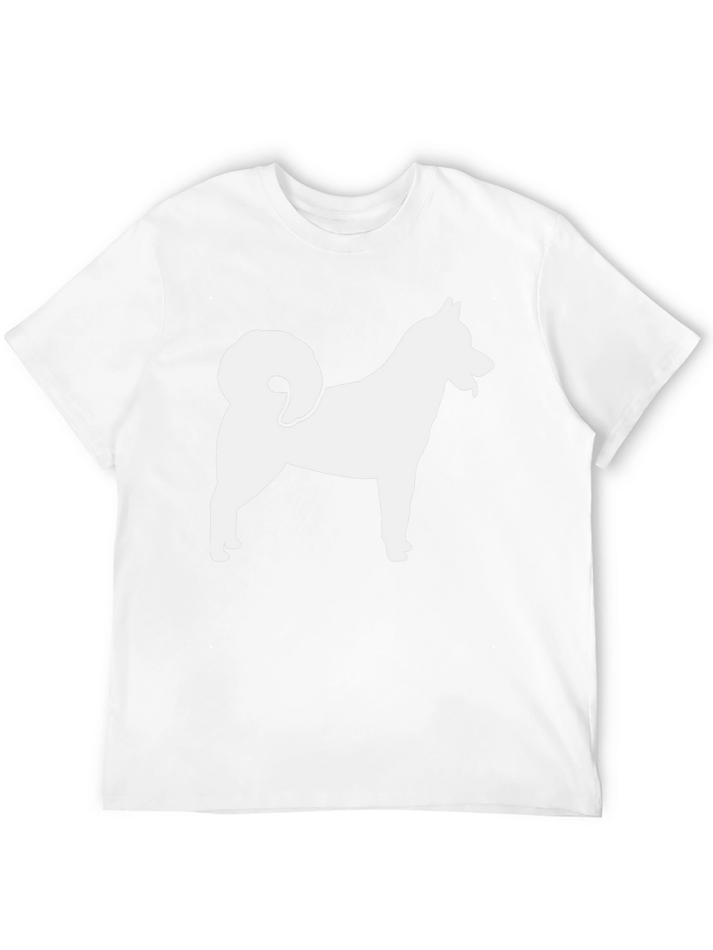 Dog Silhouette Graphic Tee - Black Cotton T-Shirt