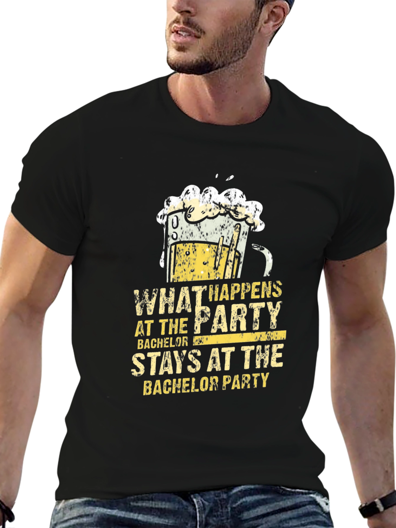 Bachelor Party T-Shirt - What Happens at the Party