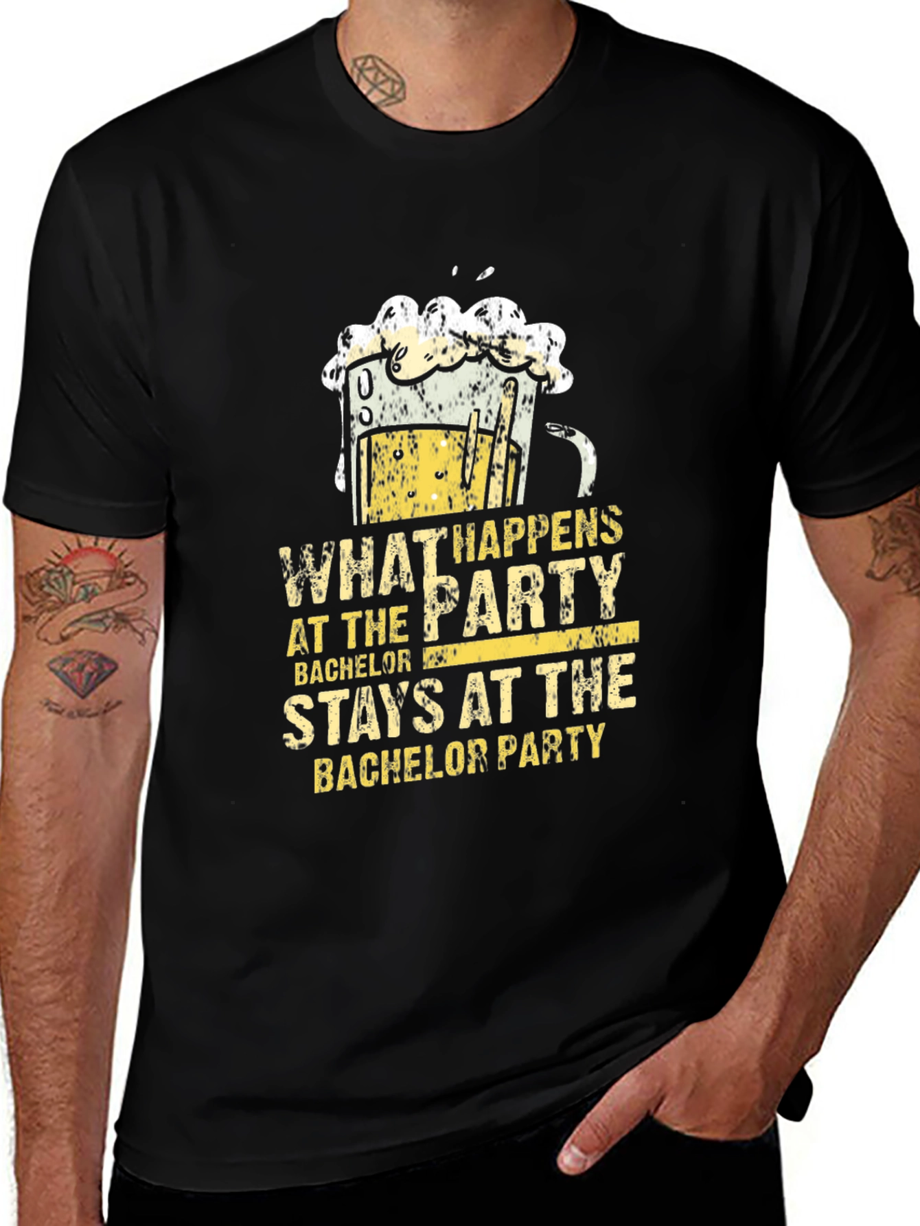 Bachelor Party T-Shirt - What Happens at the Party