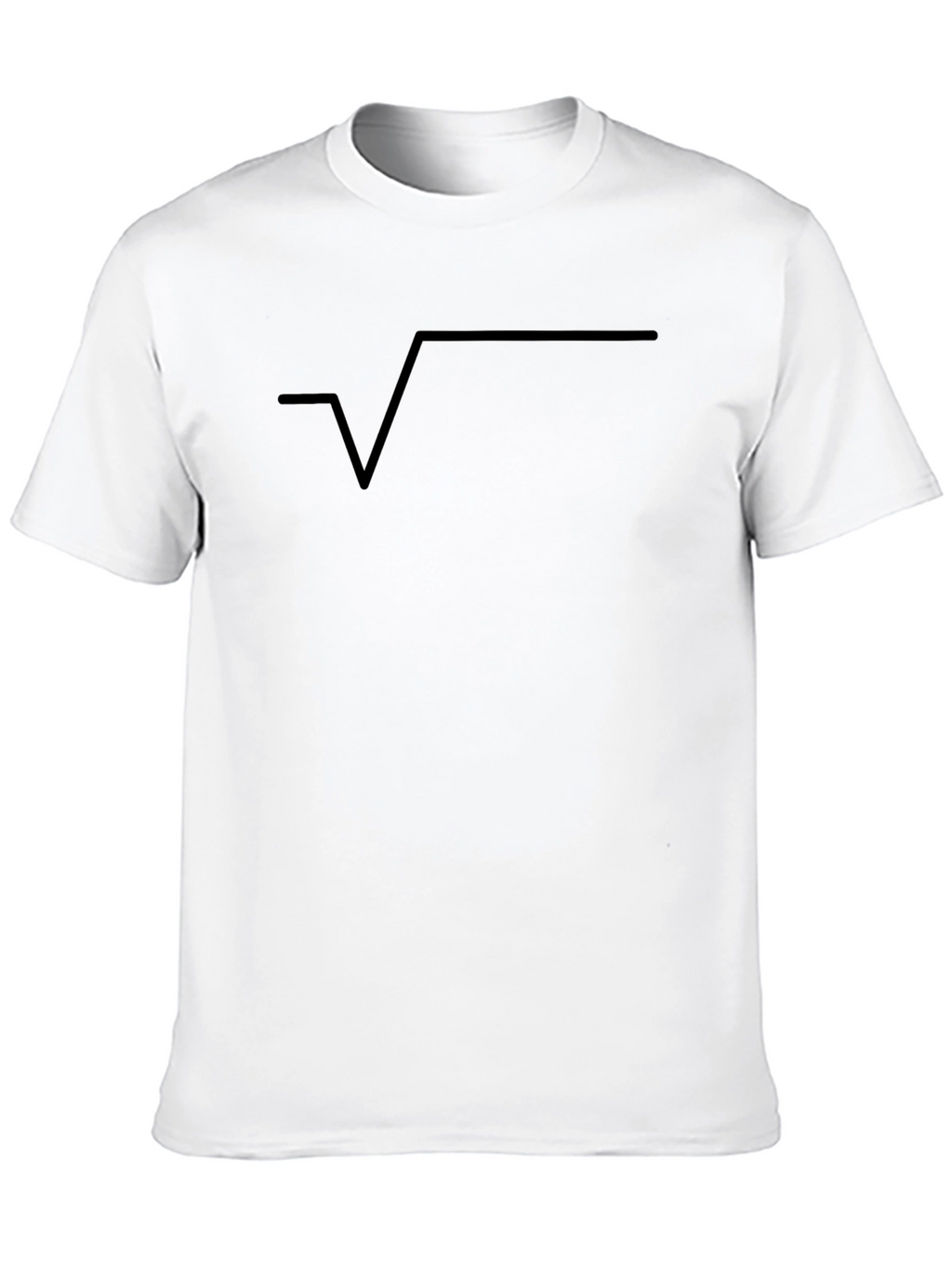 Math Symbol Square Root Graphic Black T-Shirt
