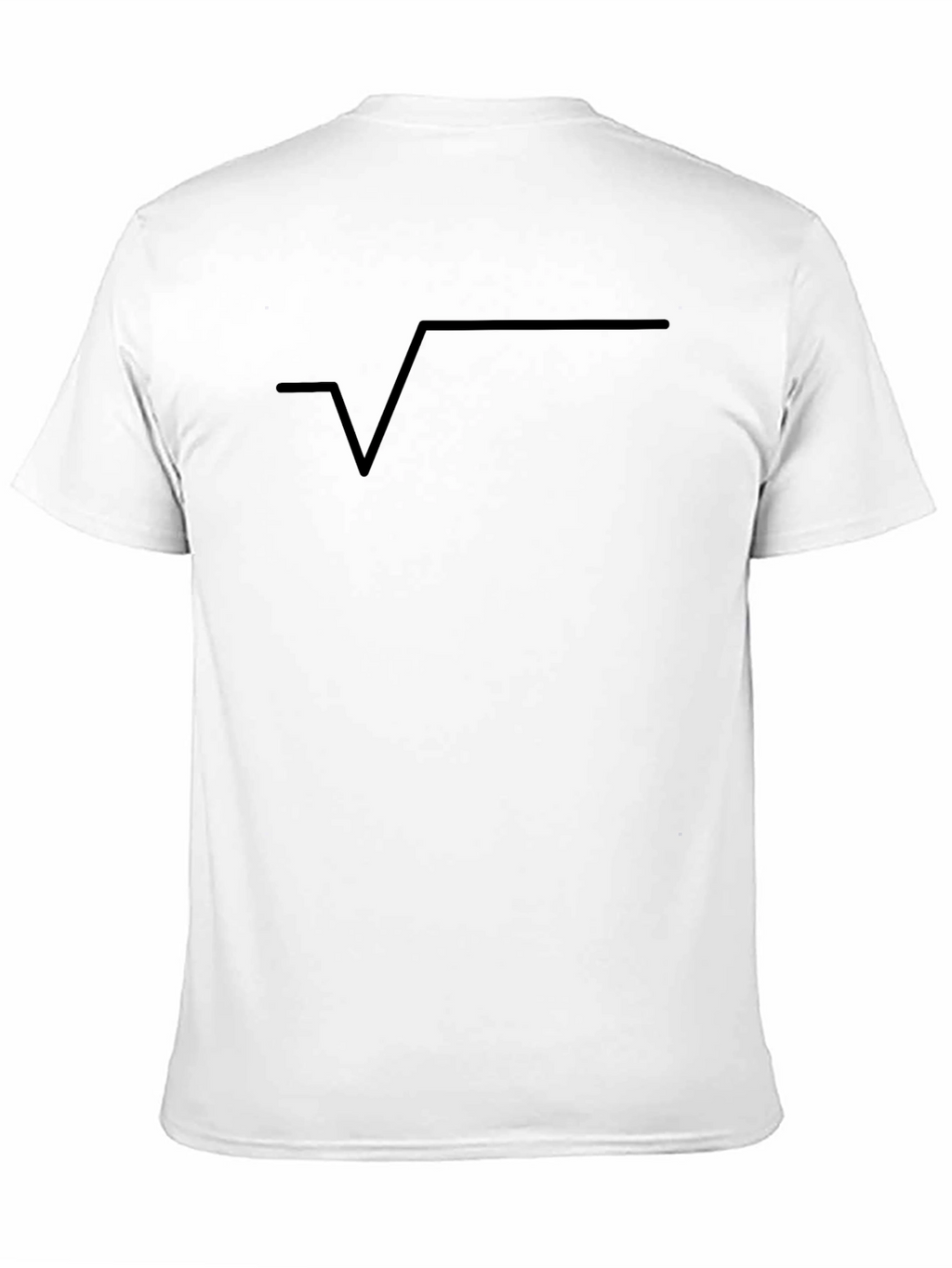 Math Symbol Square Root Graphic Black T-Shirt