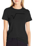 Math Symbol Square Root Graphic Black T-Shirt