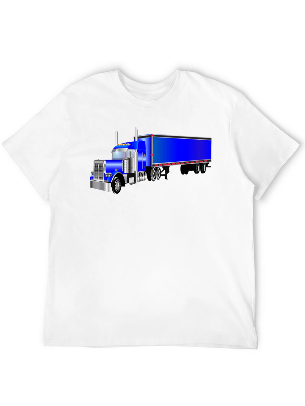 Semi Truck Graphic Tee - Black Cotton T-Shirt