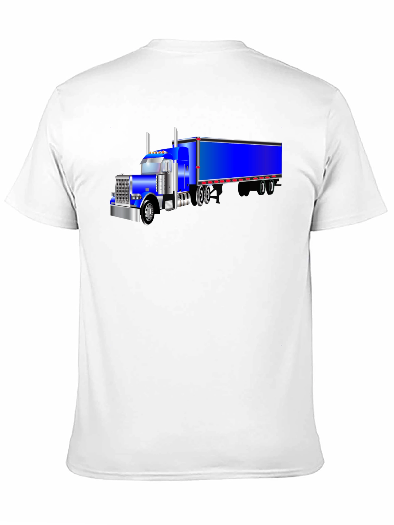 Semi Truck Graphic Tee - Black Cotton T-Shirt